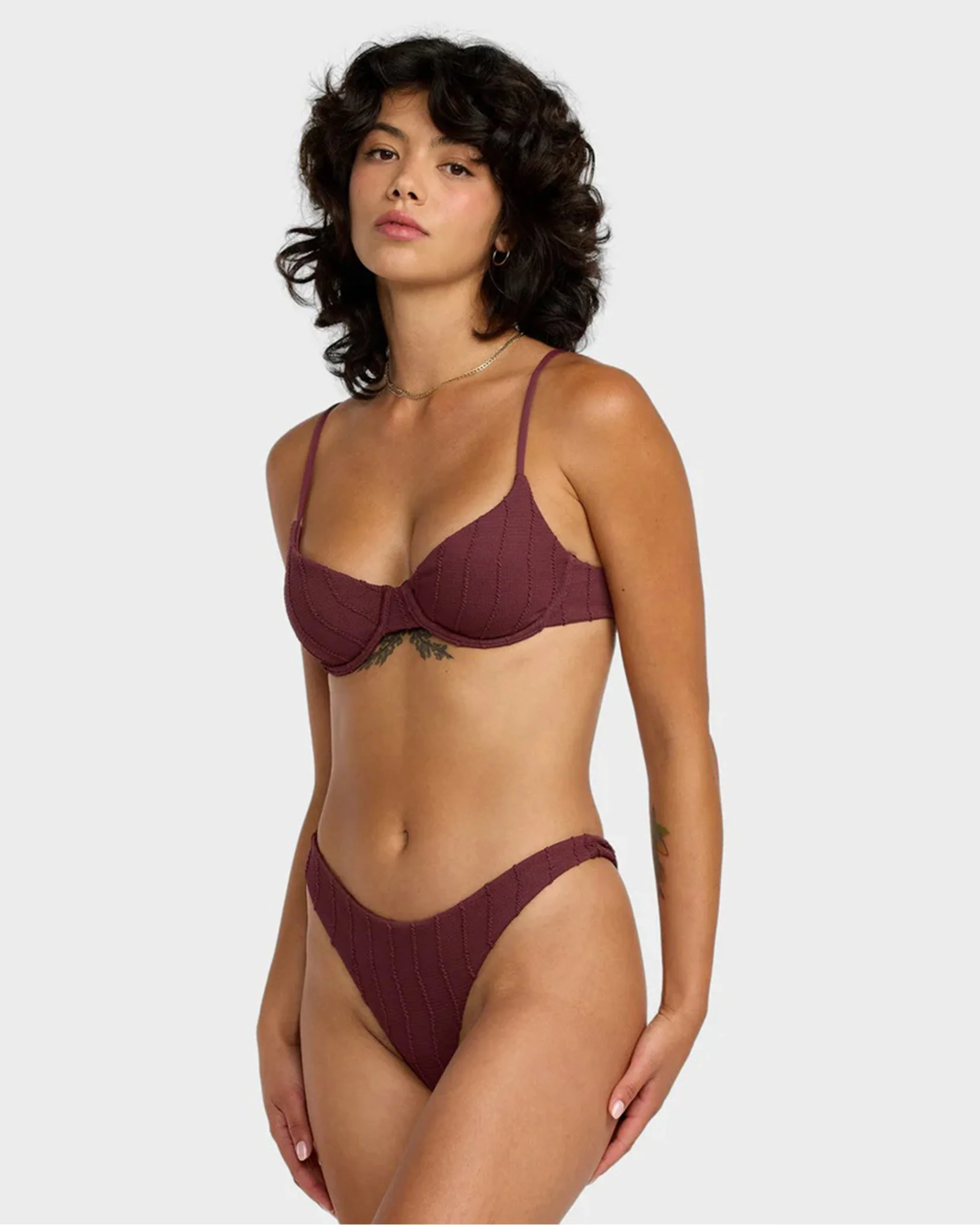 Chevy Grooves Ultra Skimpy Bikini Bottom - Redwood - Image 3