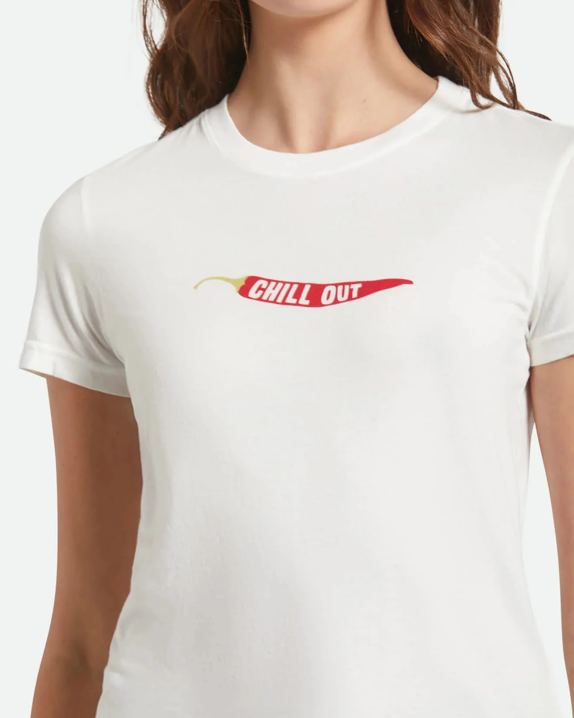 Chill Out Fitted Crew S/S T-Shirt - Off White - Image 4