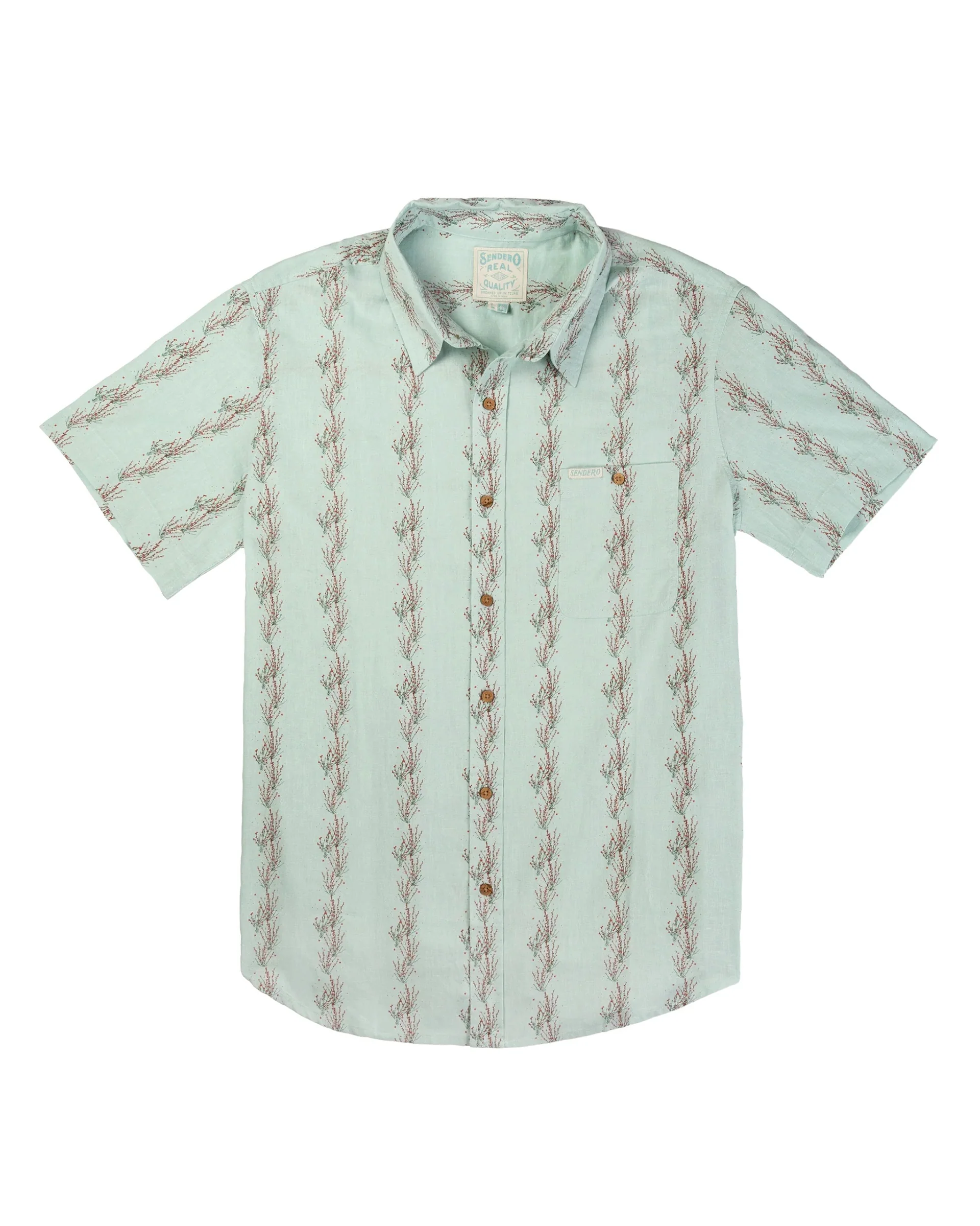 City Slicker S/S Shirt - Ocotillo Stripe Faded Teal