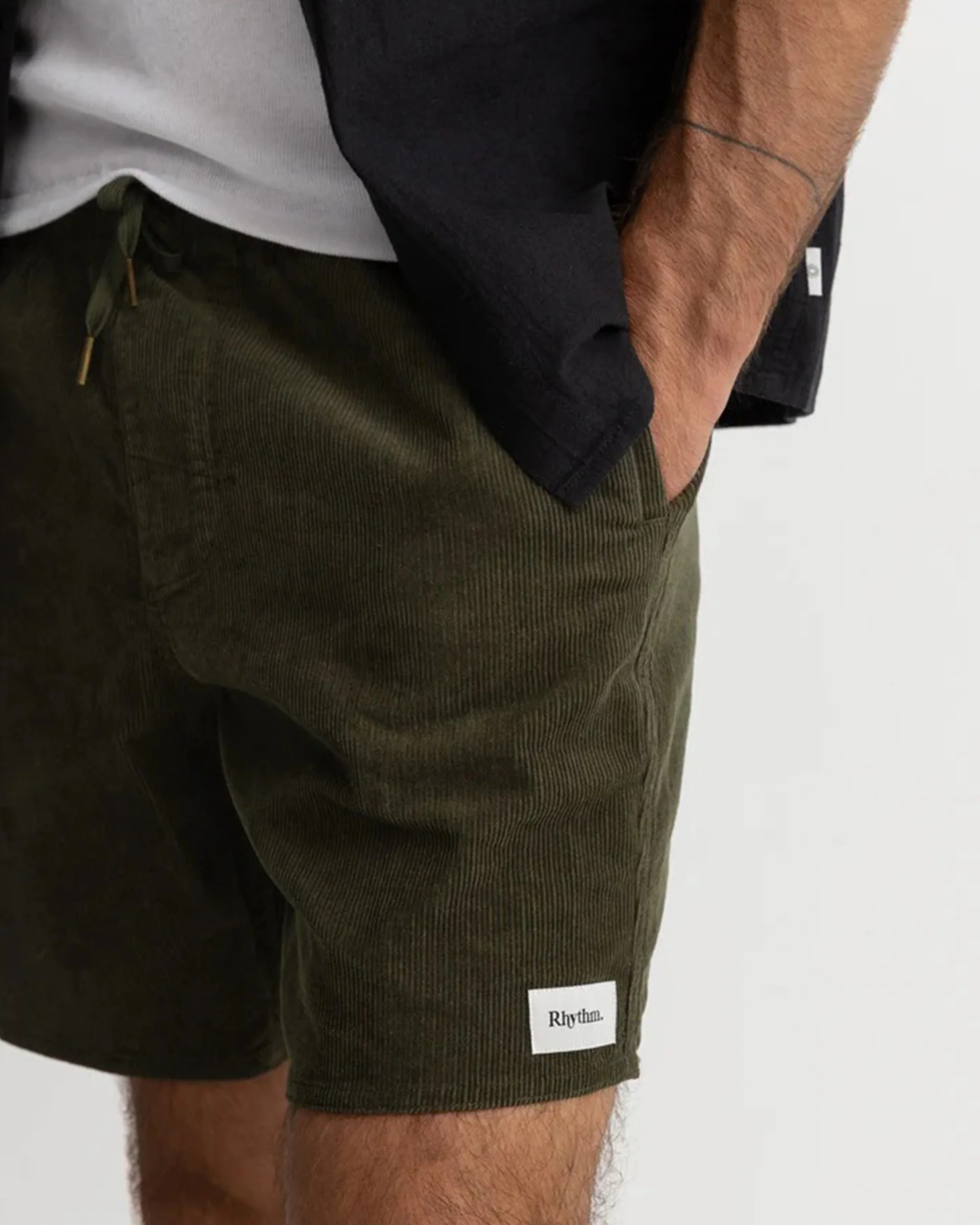 Classic Cord Jam Shorts - Olive - Image 5
