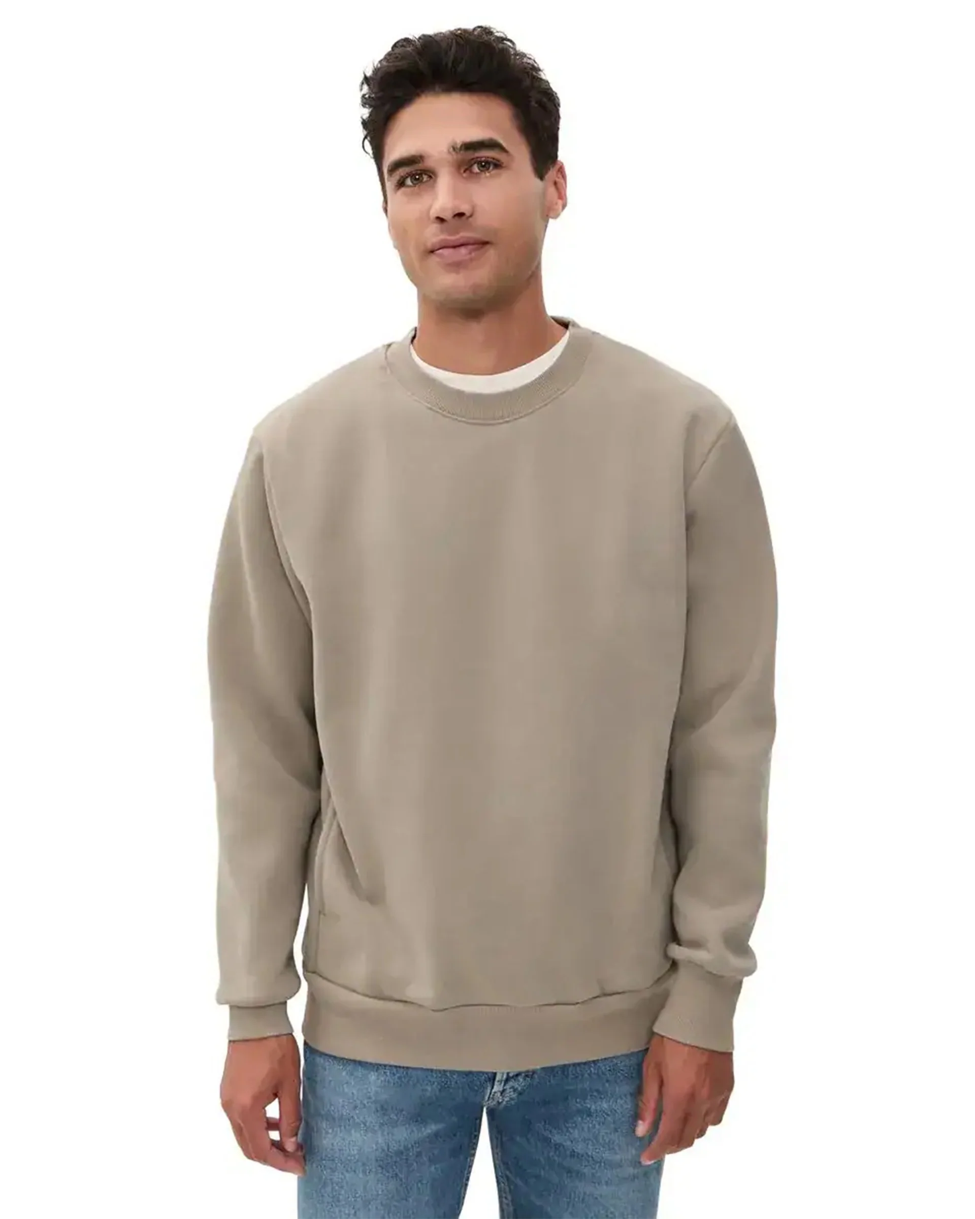 Classic Fleece Crewneck - Stone