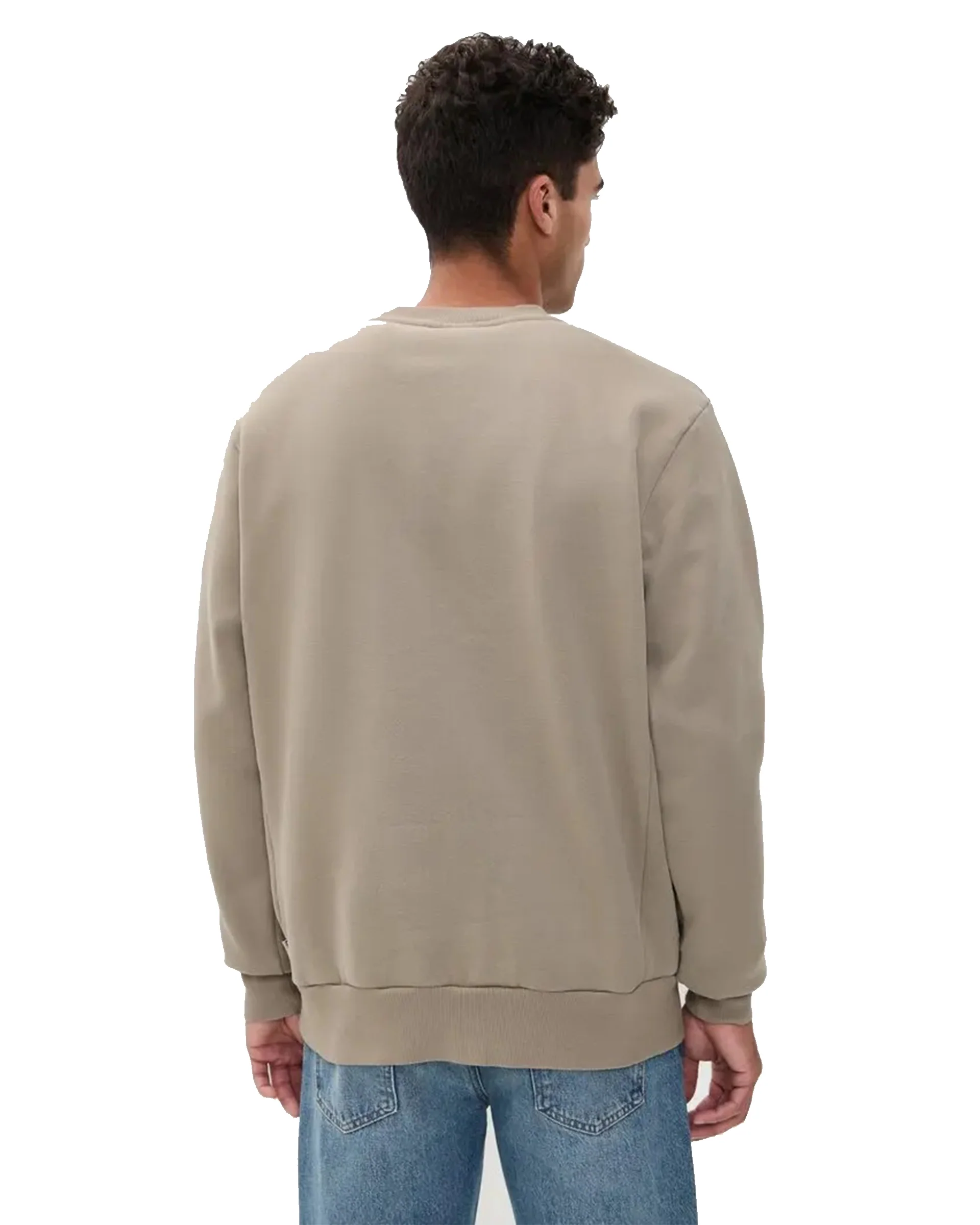 Classic Fleece Crewneck - Stone - Image 2