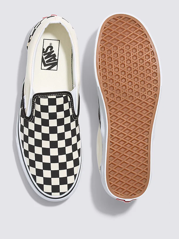 Classic Slip-On Checkerboard Shoes - Black/White Checkerboard - Image 3