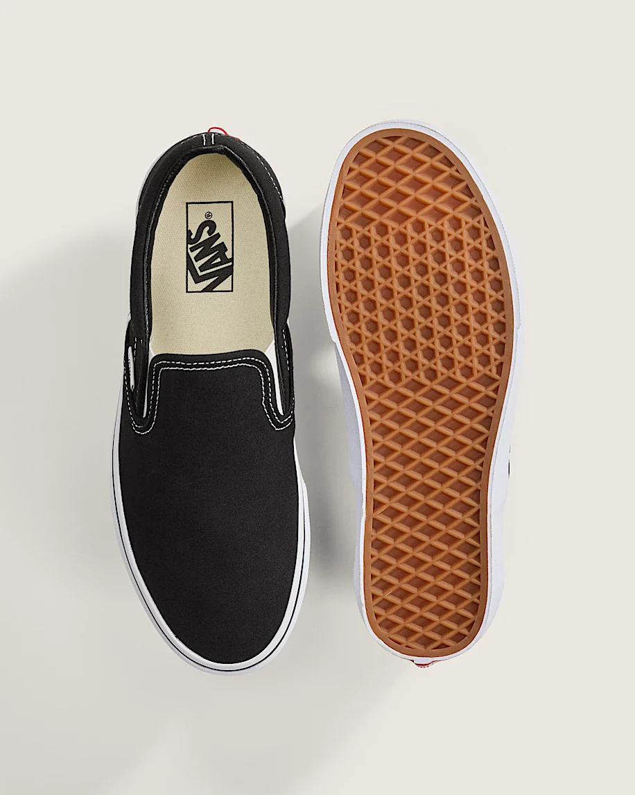Classic Slip-On Shoes - Black - Image 3
