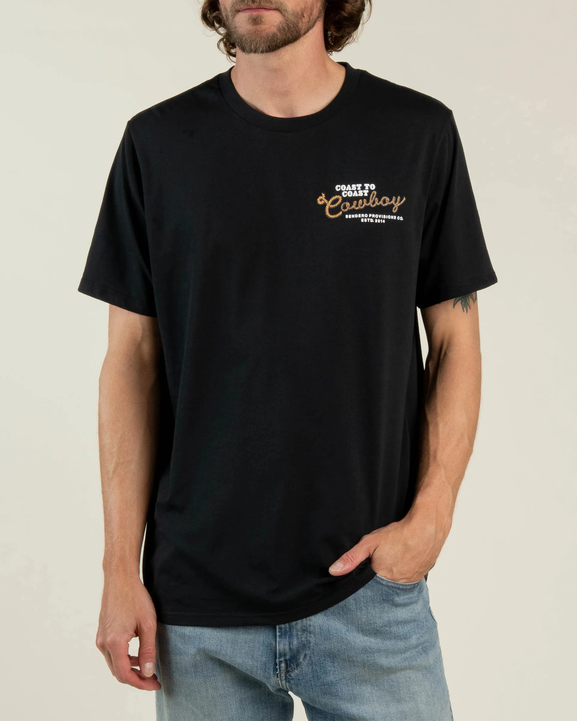 Coast To Coast Cowboy S/S T-Shirt - Black - Image 3