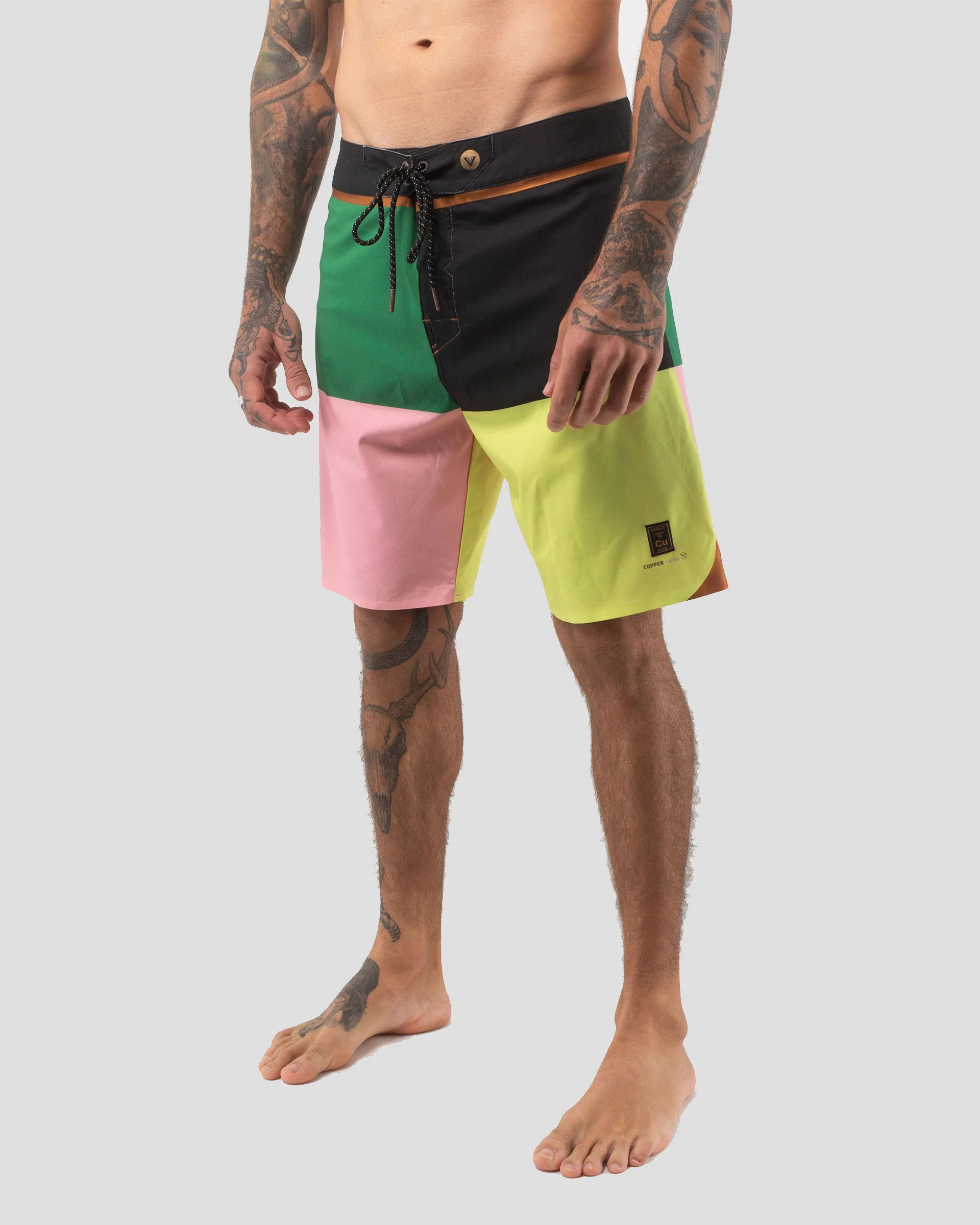Color Blocks 4 Copper Boardshort - Green Multi - Image 2