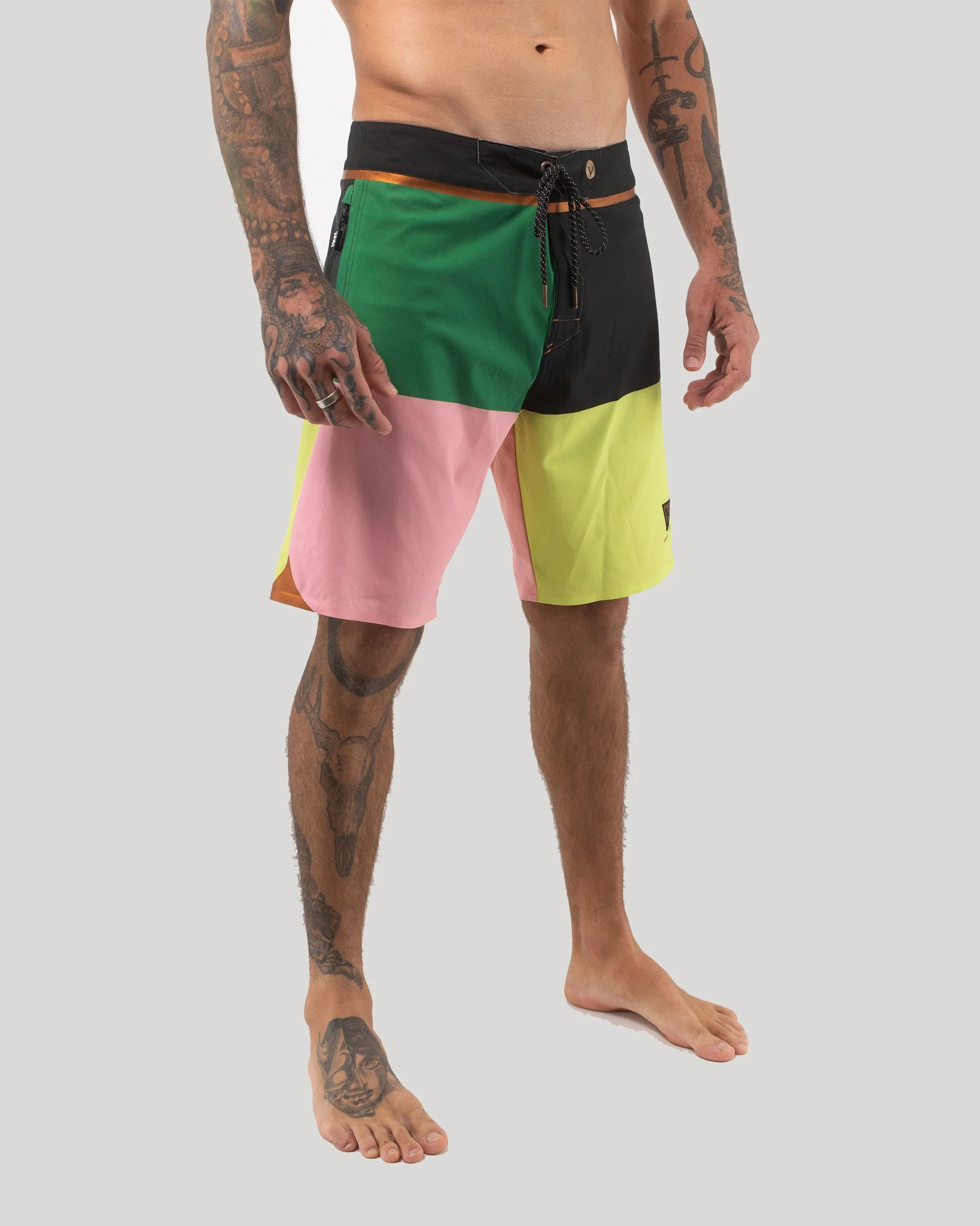 Color Blocks 4 Copper Boardshort - Green Multi - Image 4