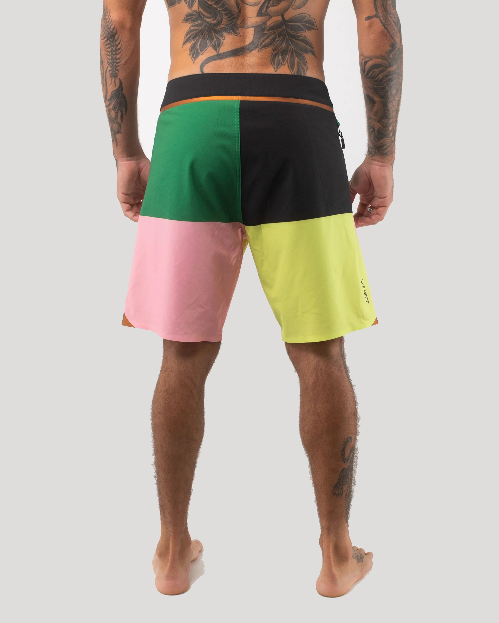 Color Blocks 4 Copper Boardshort - Green Multi - Image 5
