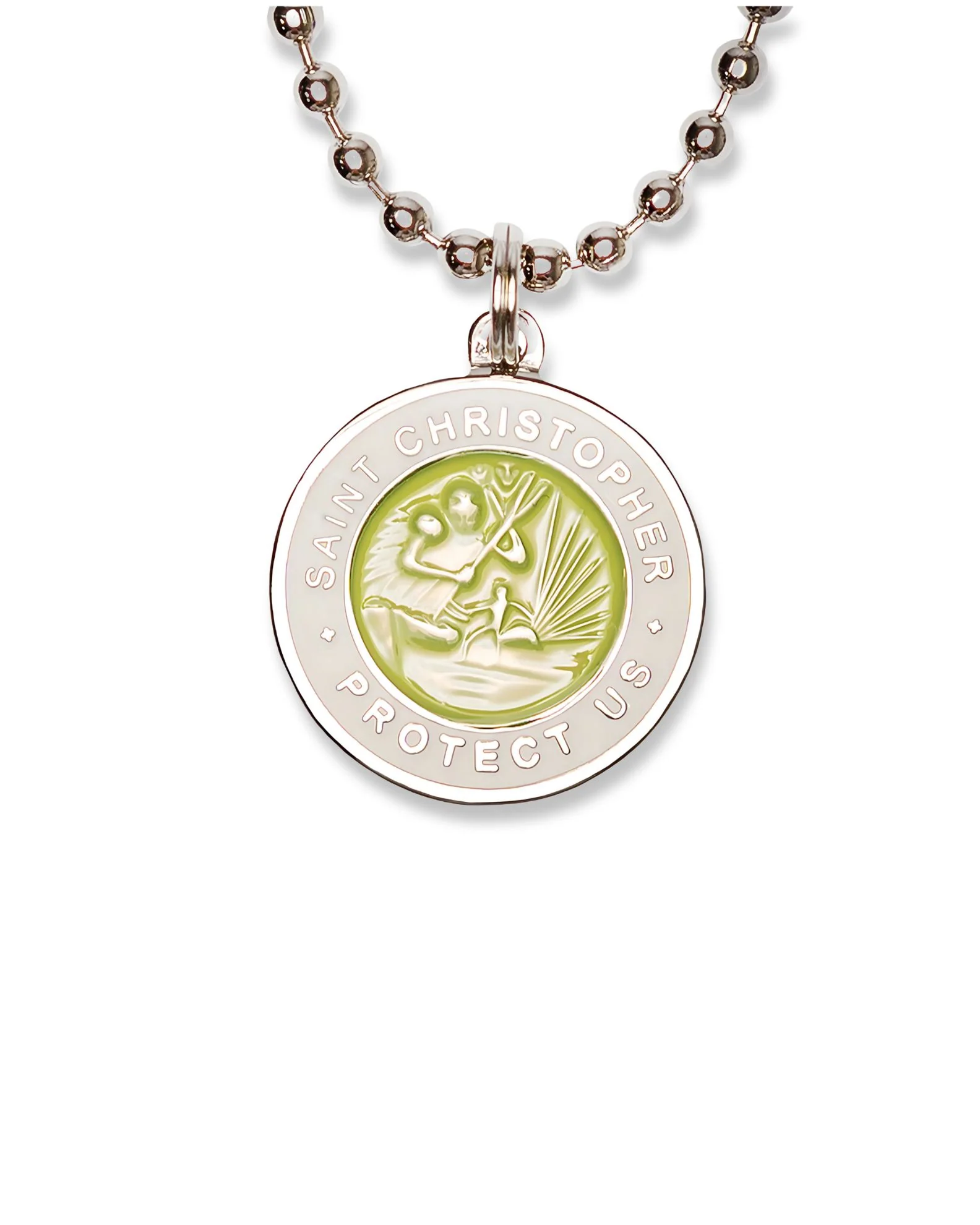 St. Christopher Necklace - Citrine/ White - Image 3