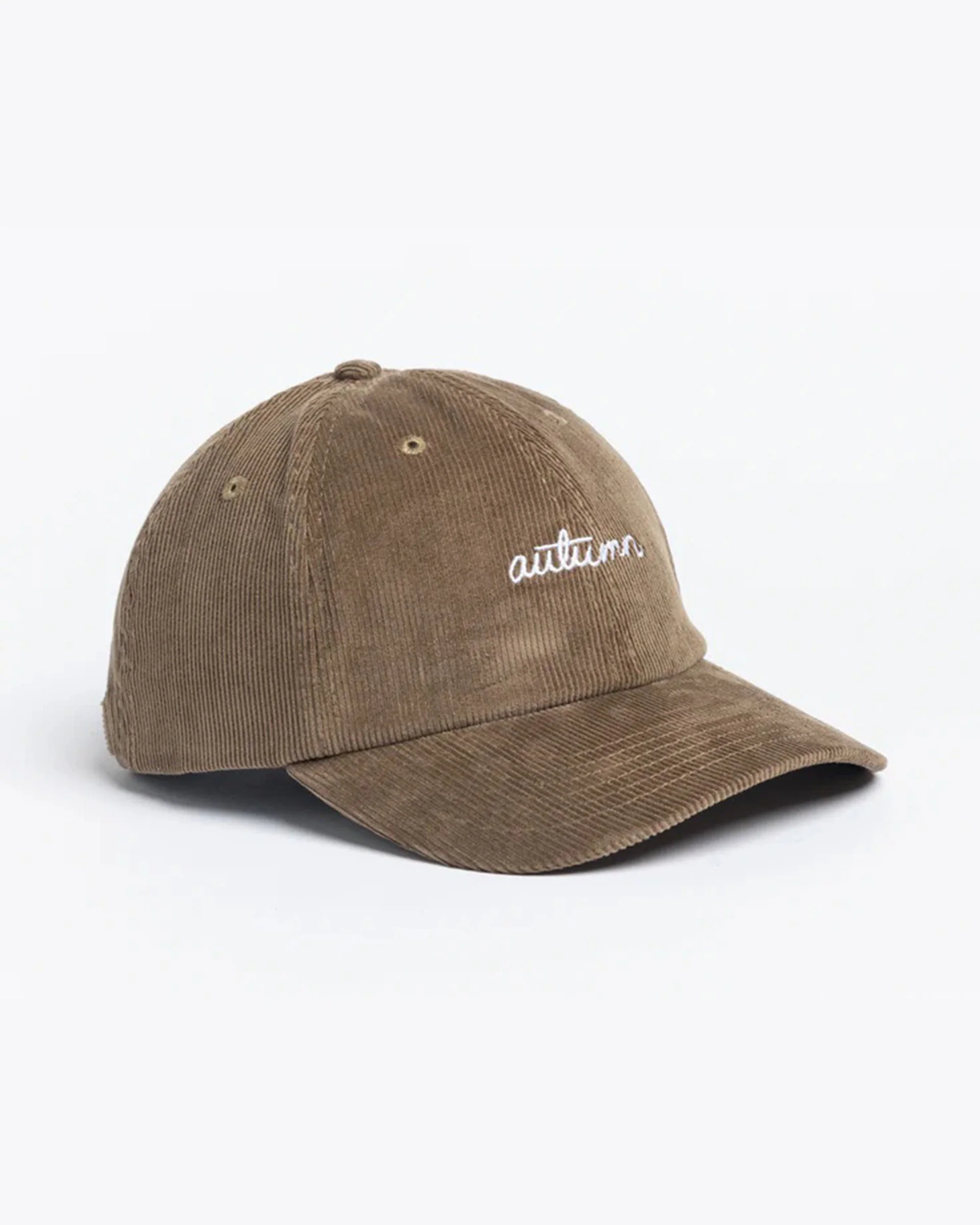 Cord 6 Panel Strapback Hat - Khaki