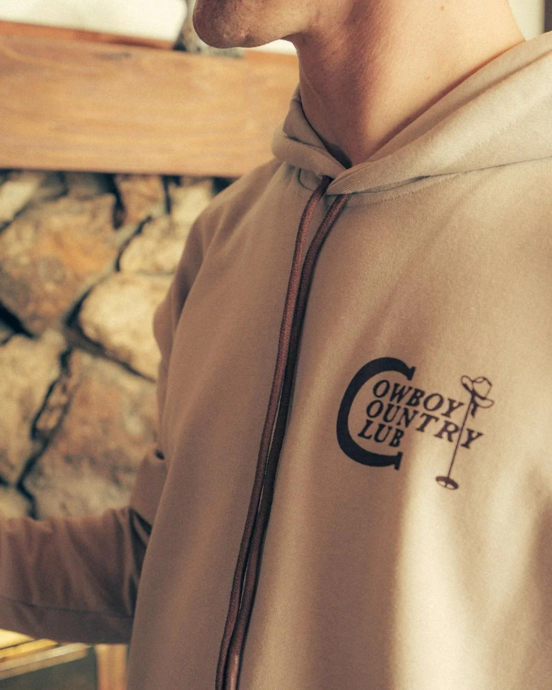 Cowboy Country Club Hoodie - Sand - Image 4