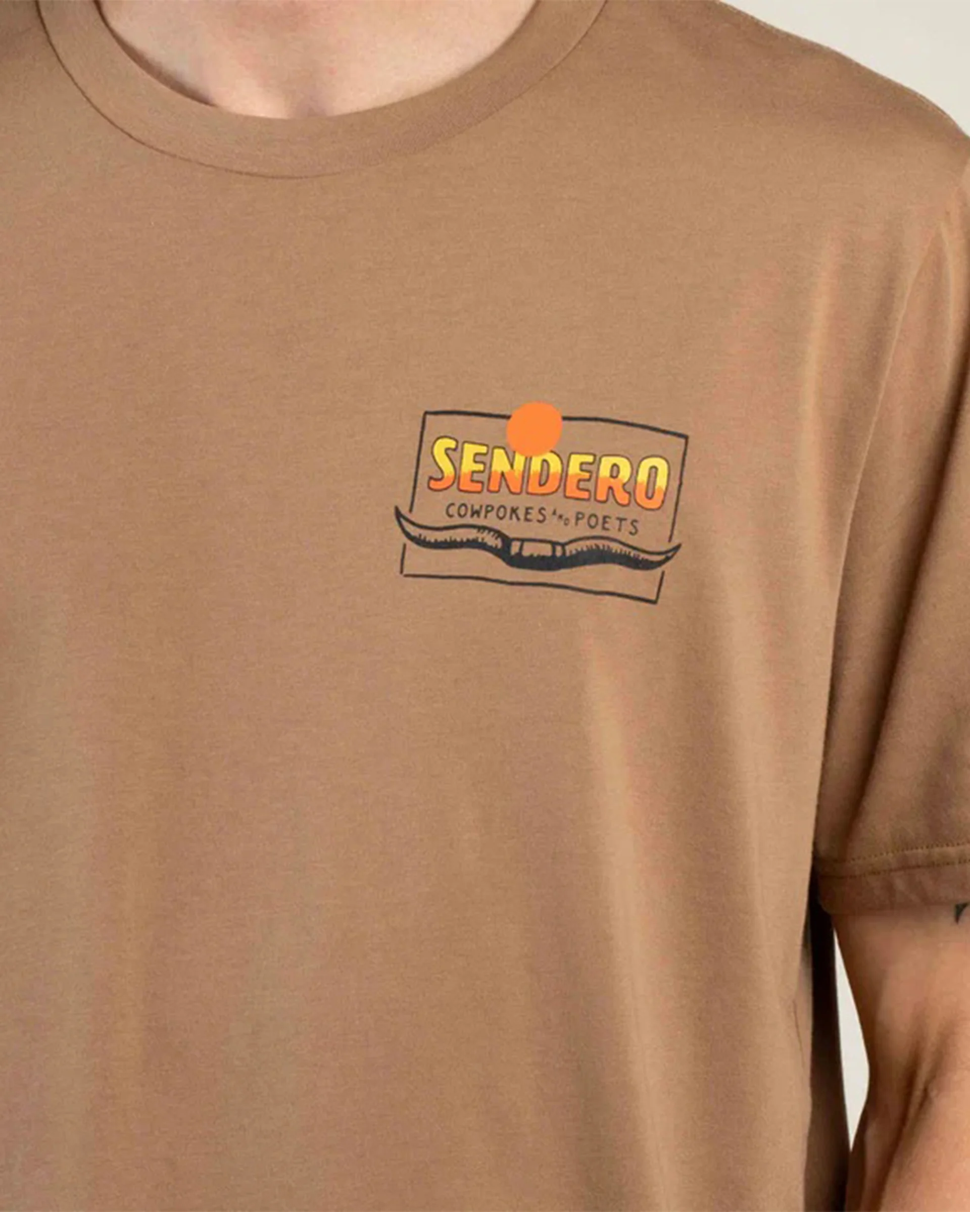 Cowpokes & Poets S/S T-Shirt - Light Brown - Image 4