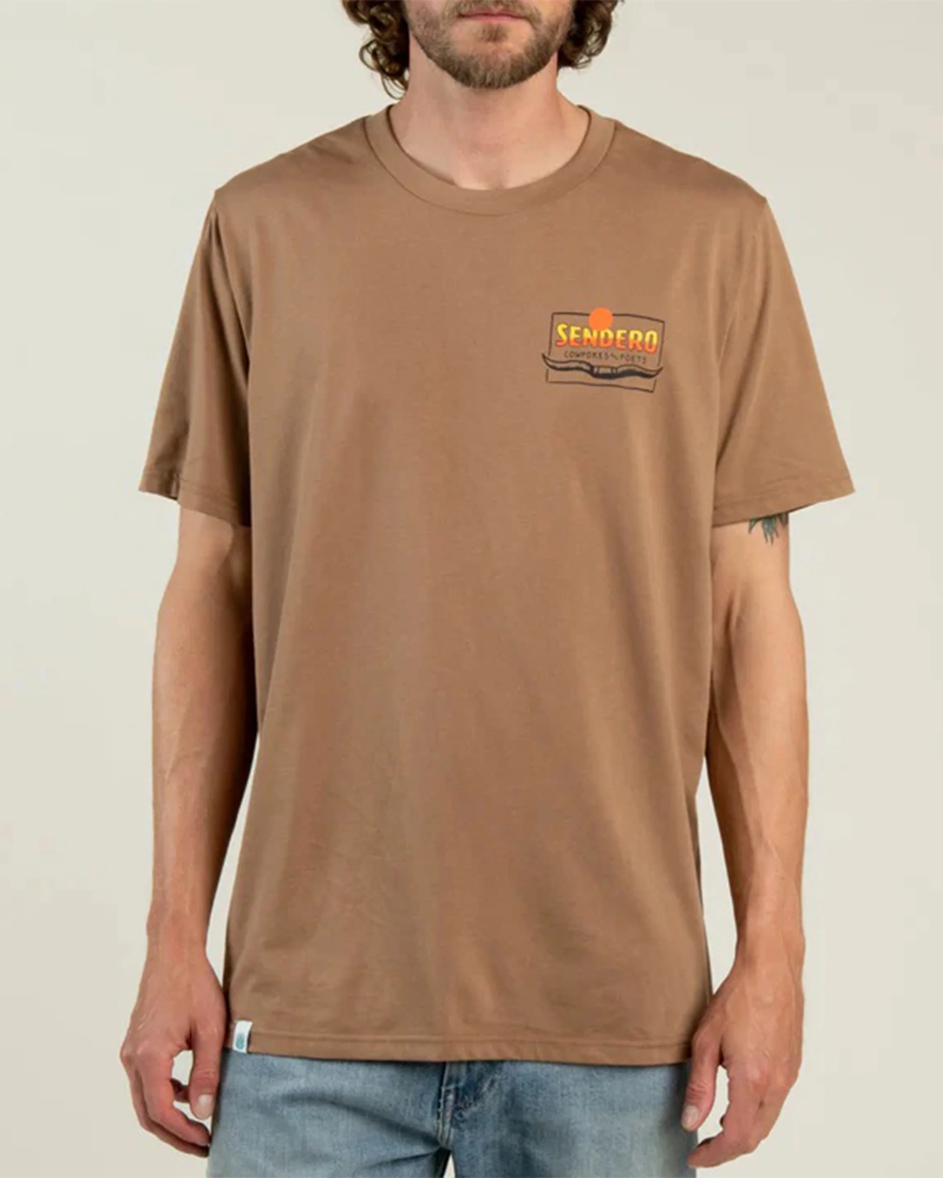 Cowpokes & Poets S/S T-Shirt - Light Brown - Image 5