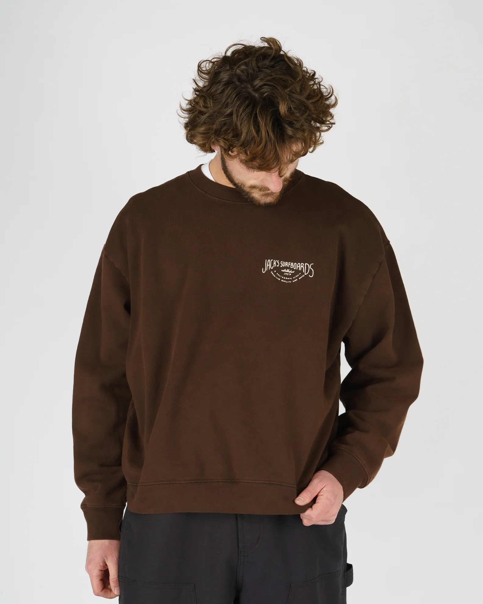 Crescent Heavyweight Crewneck - Brown - Image 2