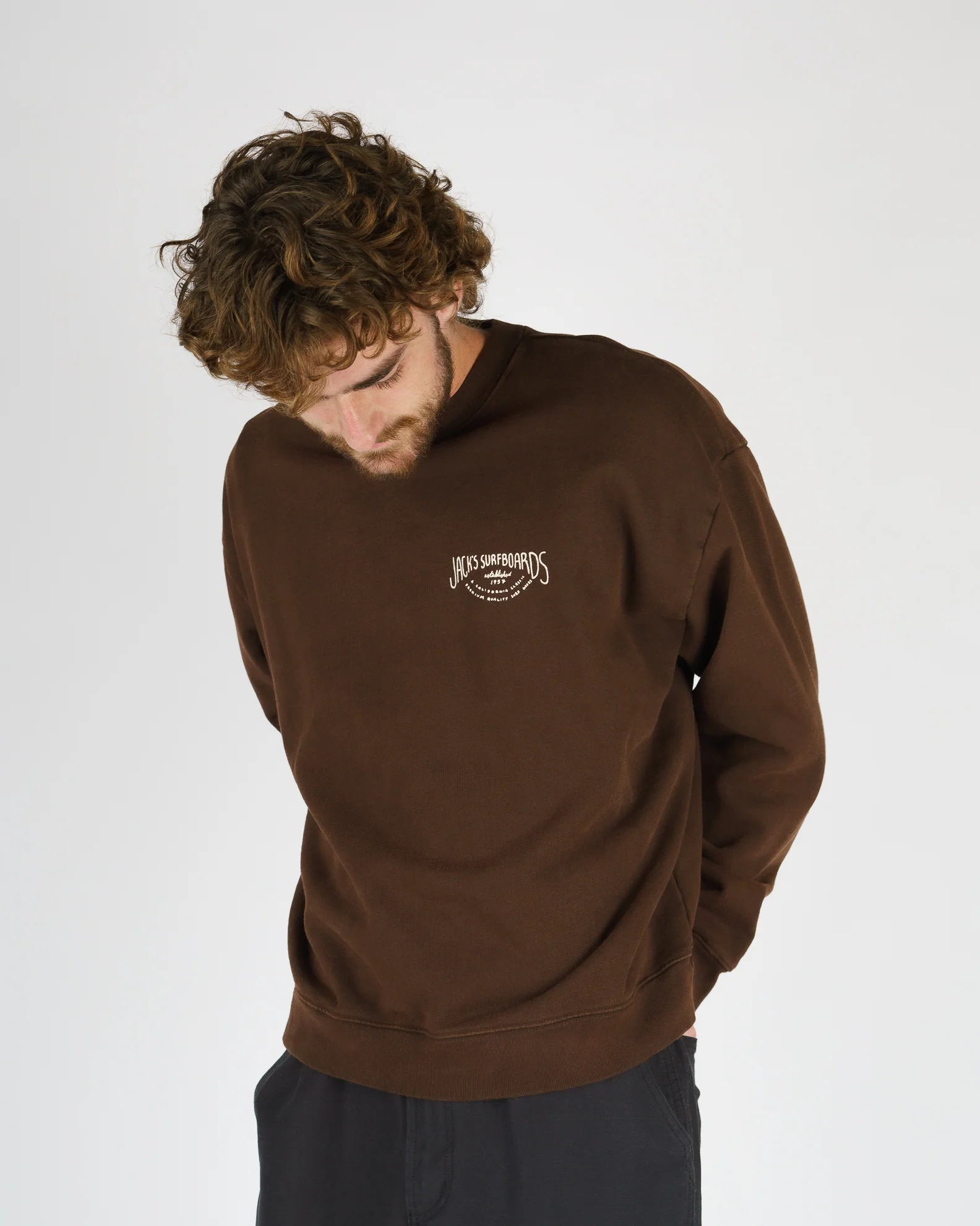 Crescent Heavyweight Crewneck - Brown - Image 3