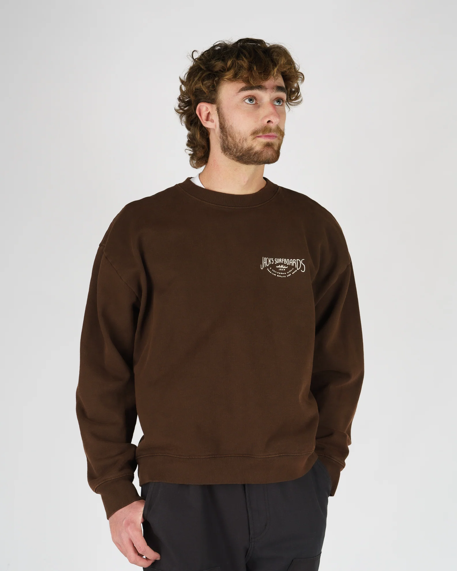 Crescent Heavyweight Crewneck - Brown - Image 4