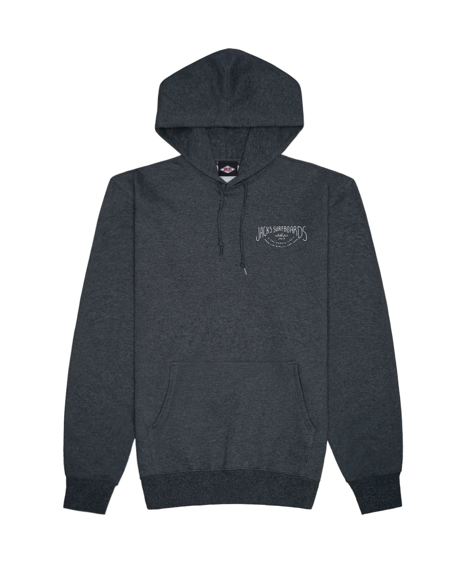 Crescent Classic Pullover Hoodie - Charcoal Heather Grey - Image 2