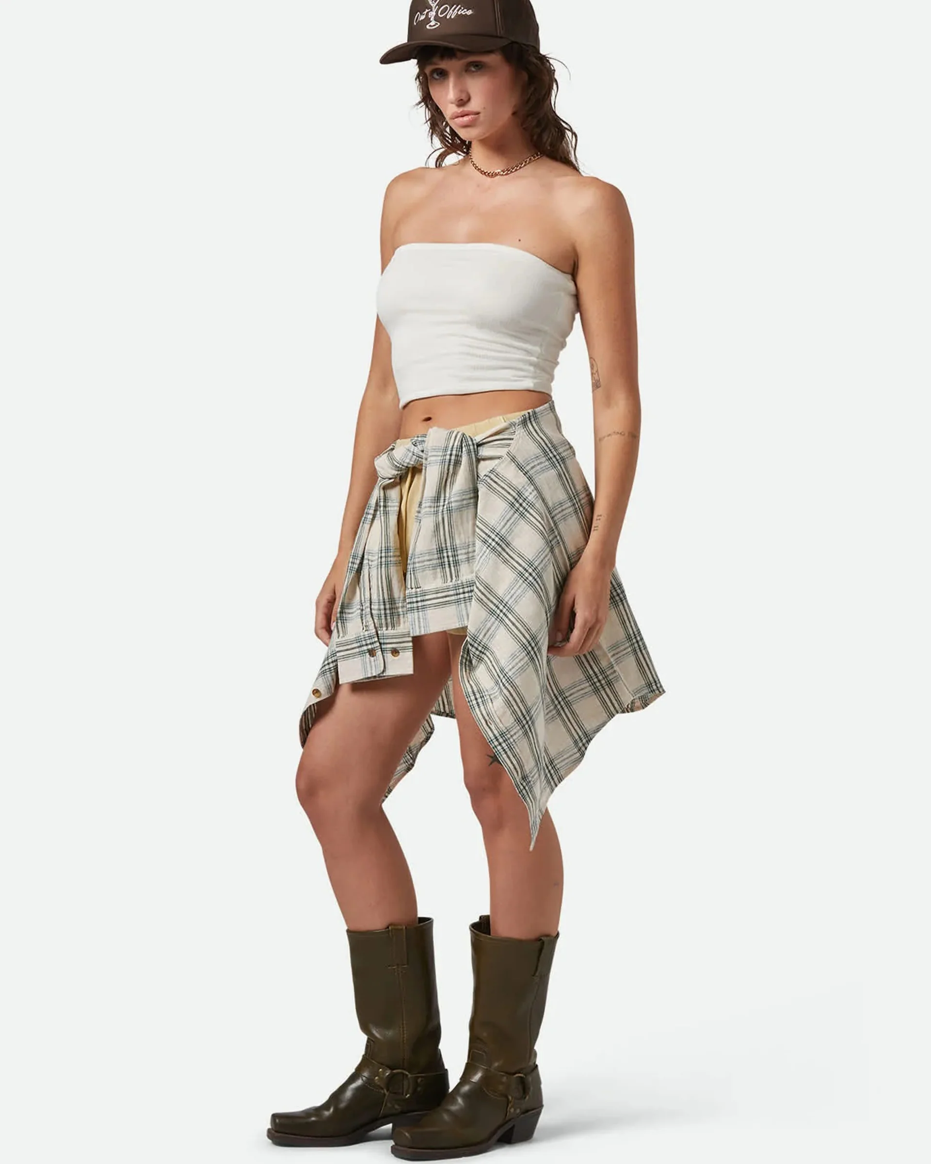 Crinkle Tube Top - Off White - Image 5