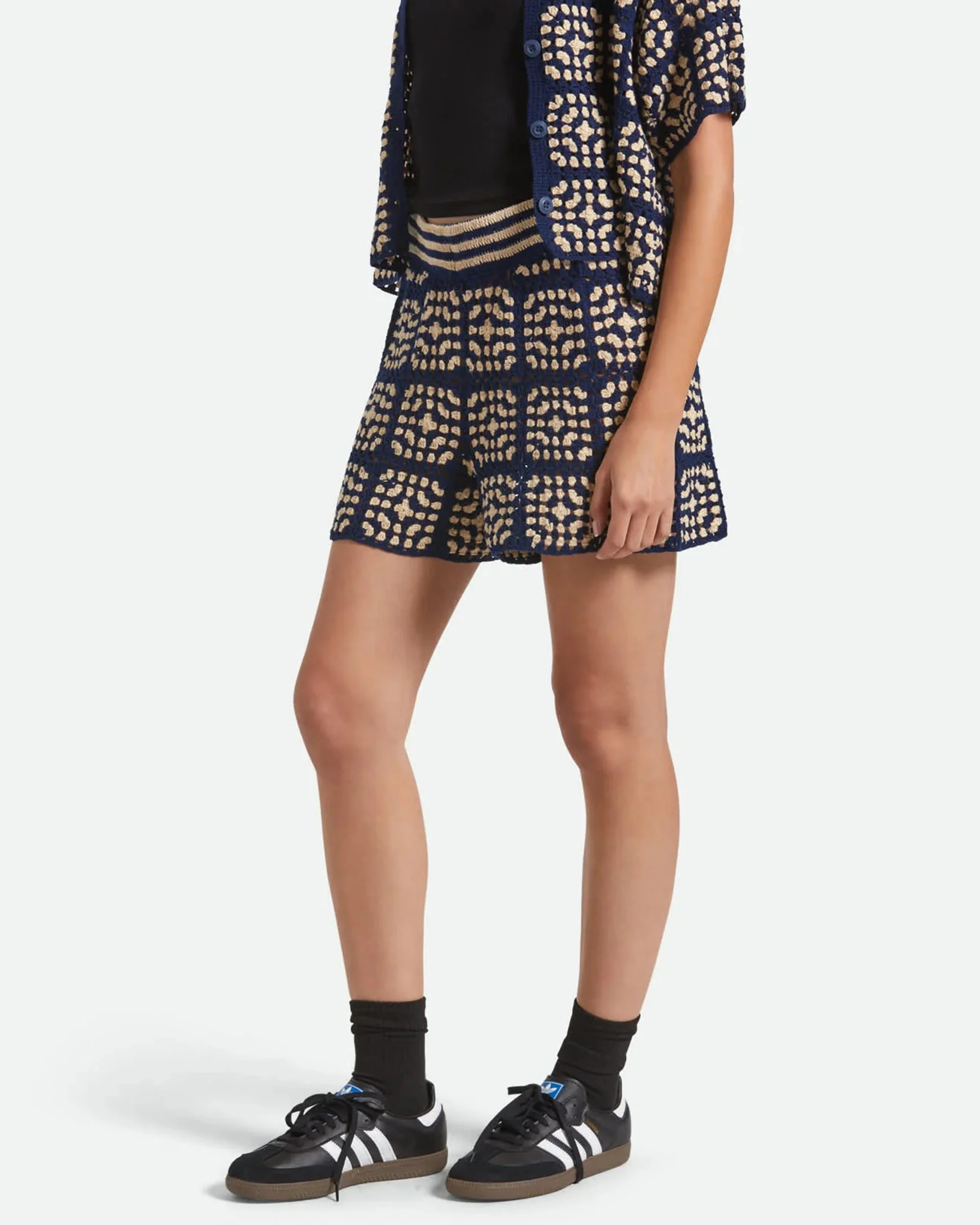 Crochet Short - Mood Indigo/Off White - Image 3