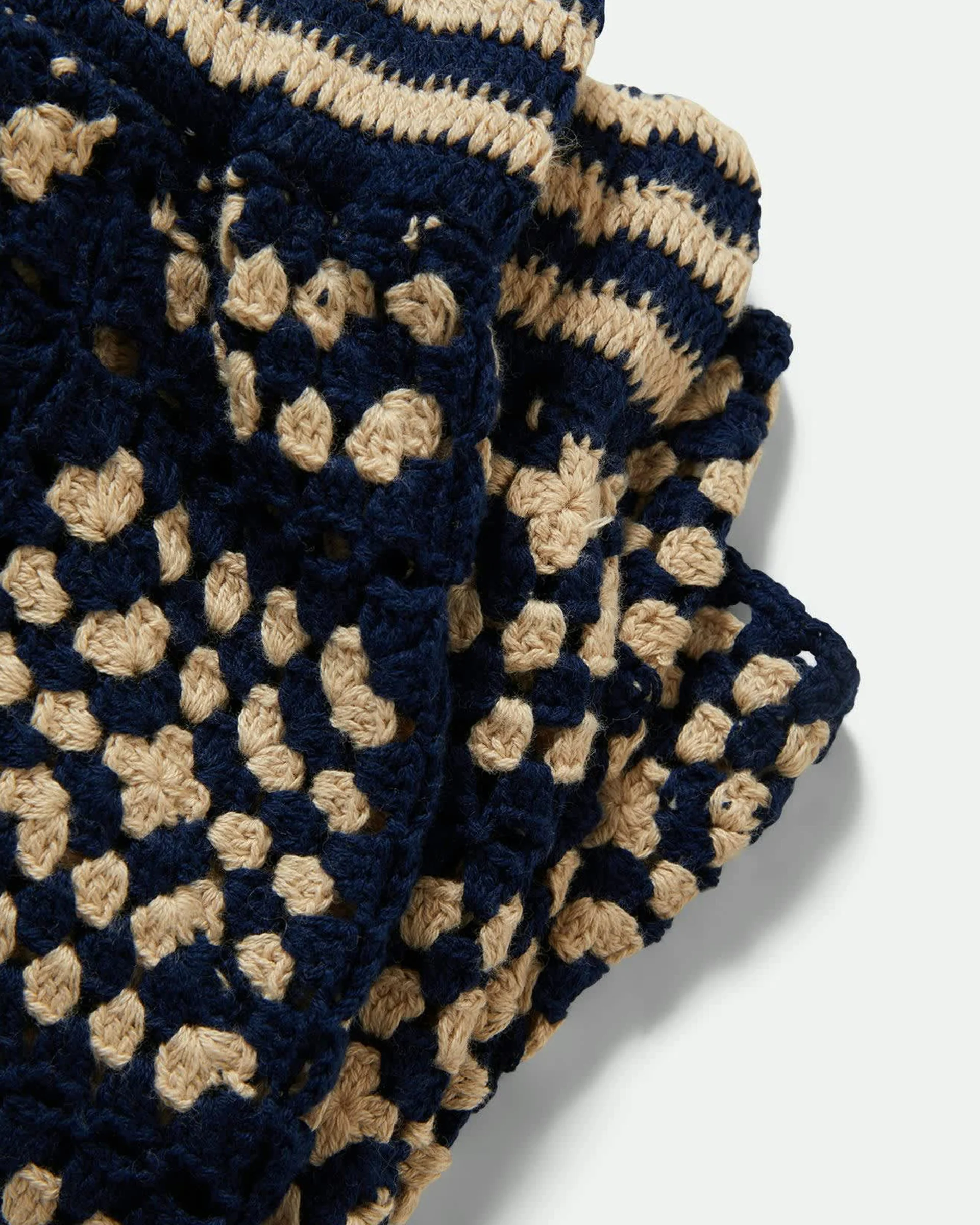 Crochet Short - Mood Indigo/Off White - Image 8