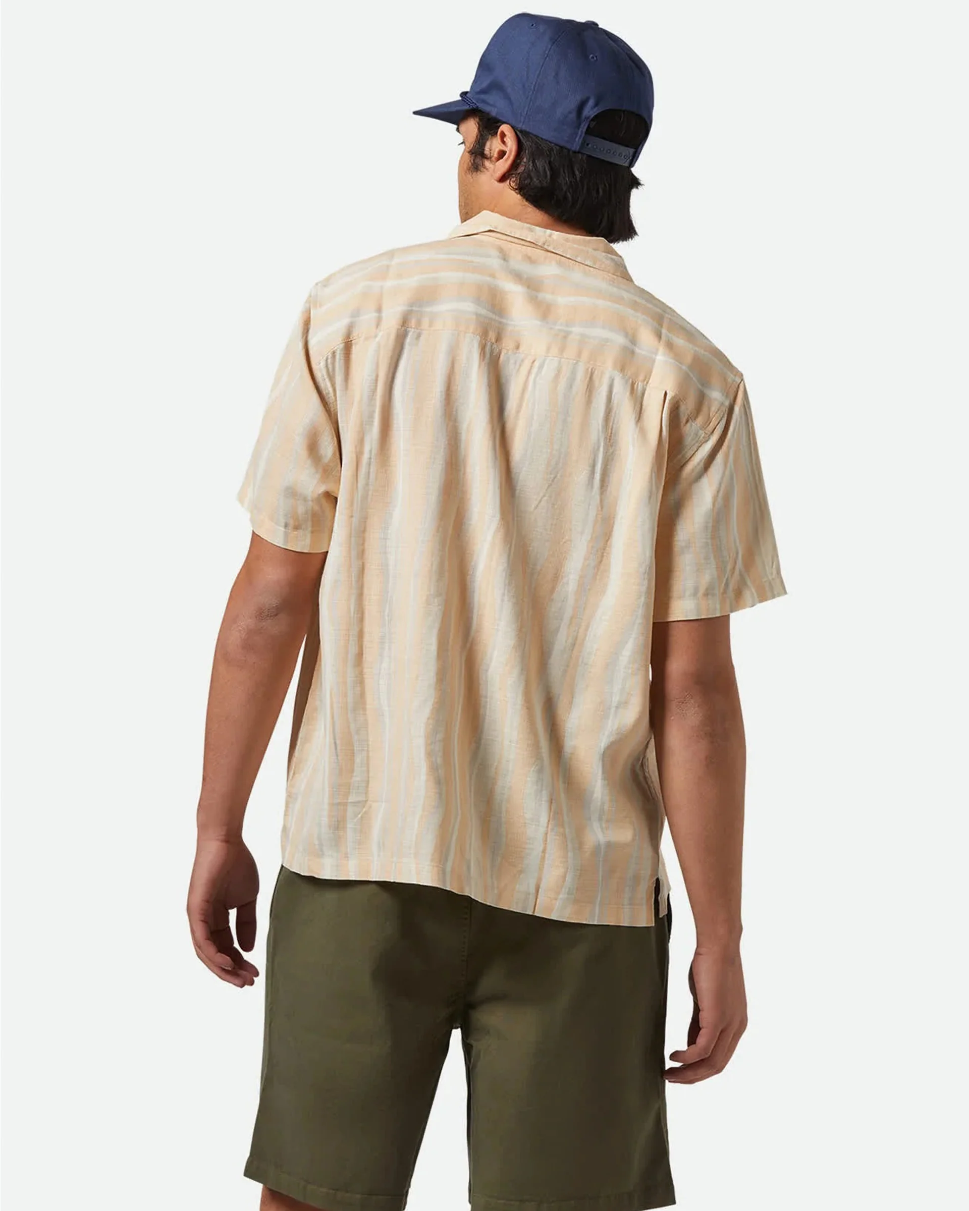 Cru Slub Relaxed S/S Shirt - Hazelnut/Painterly Stripe - Image 4