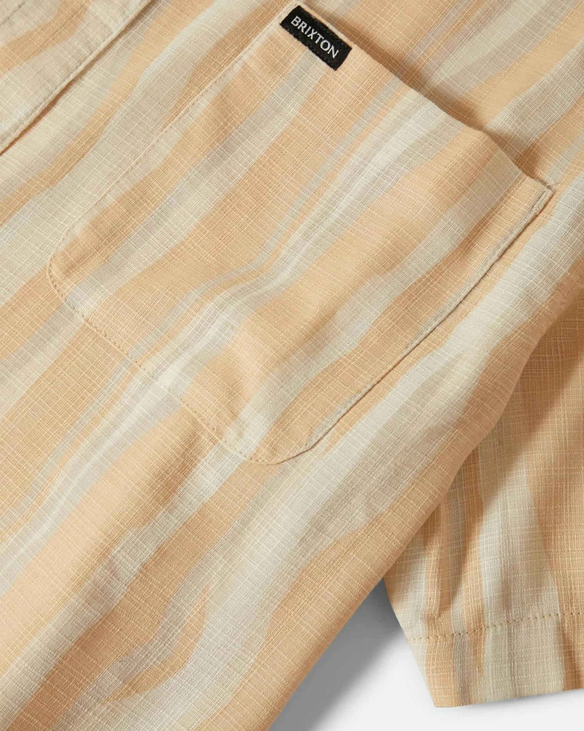 Cru Slub Relaxed S/S Shirt - Hazelnut/Painterly Stripe - Image 8