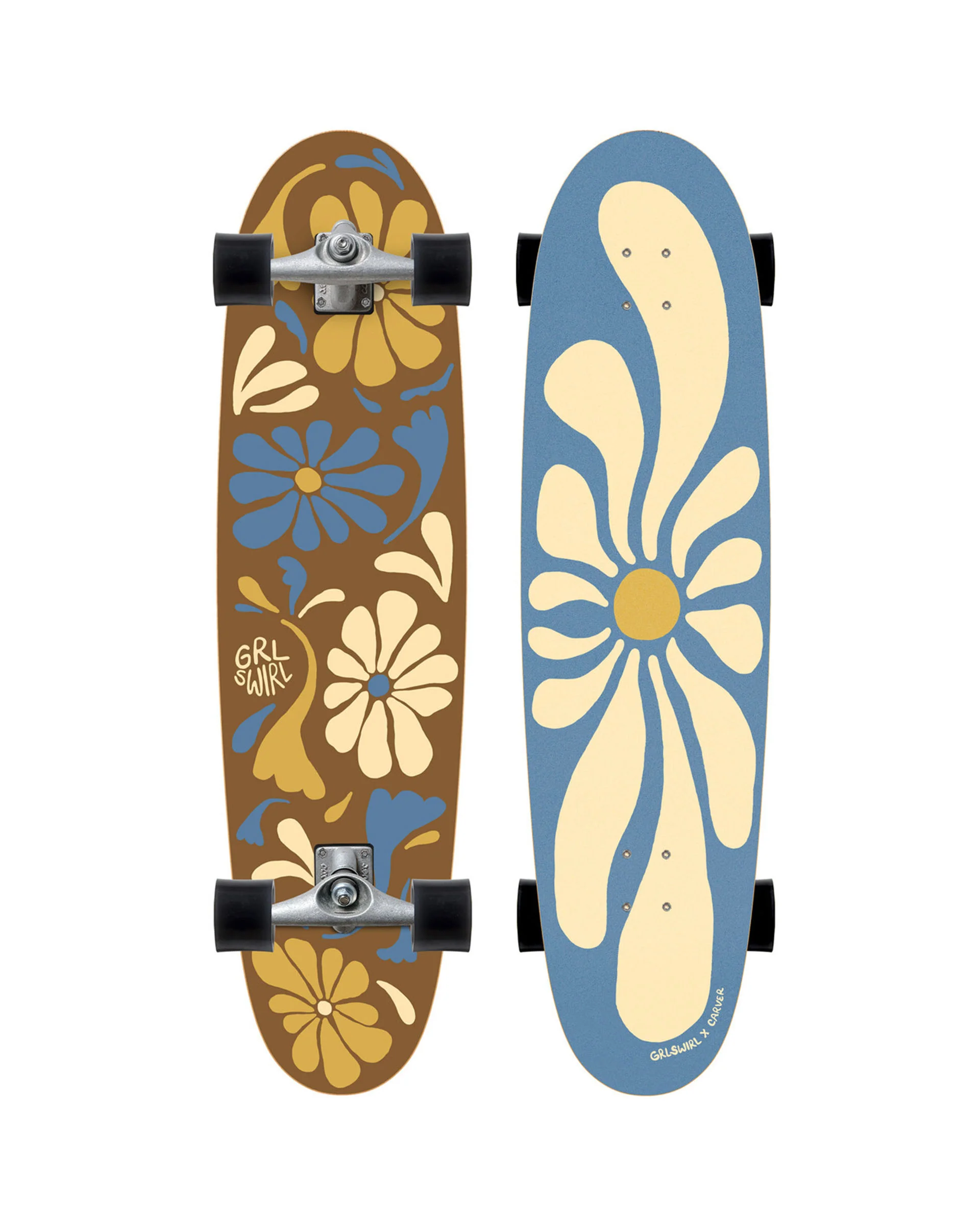 CX Raw 38" Grlswirl Longswirl Surfskate Complete (V5)