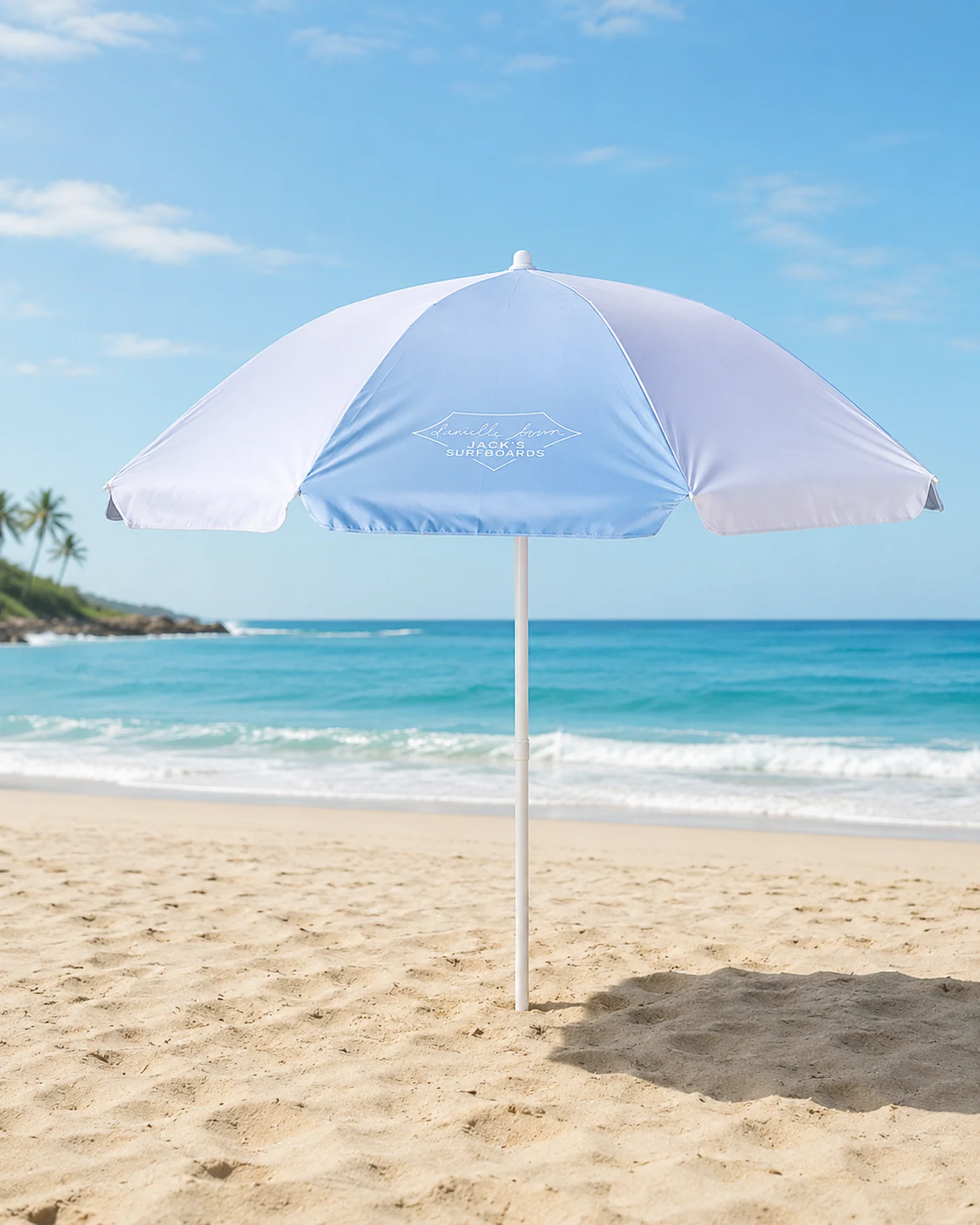 Danielle Brown Beach Umbrella - Blue Raz - Image 2