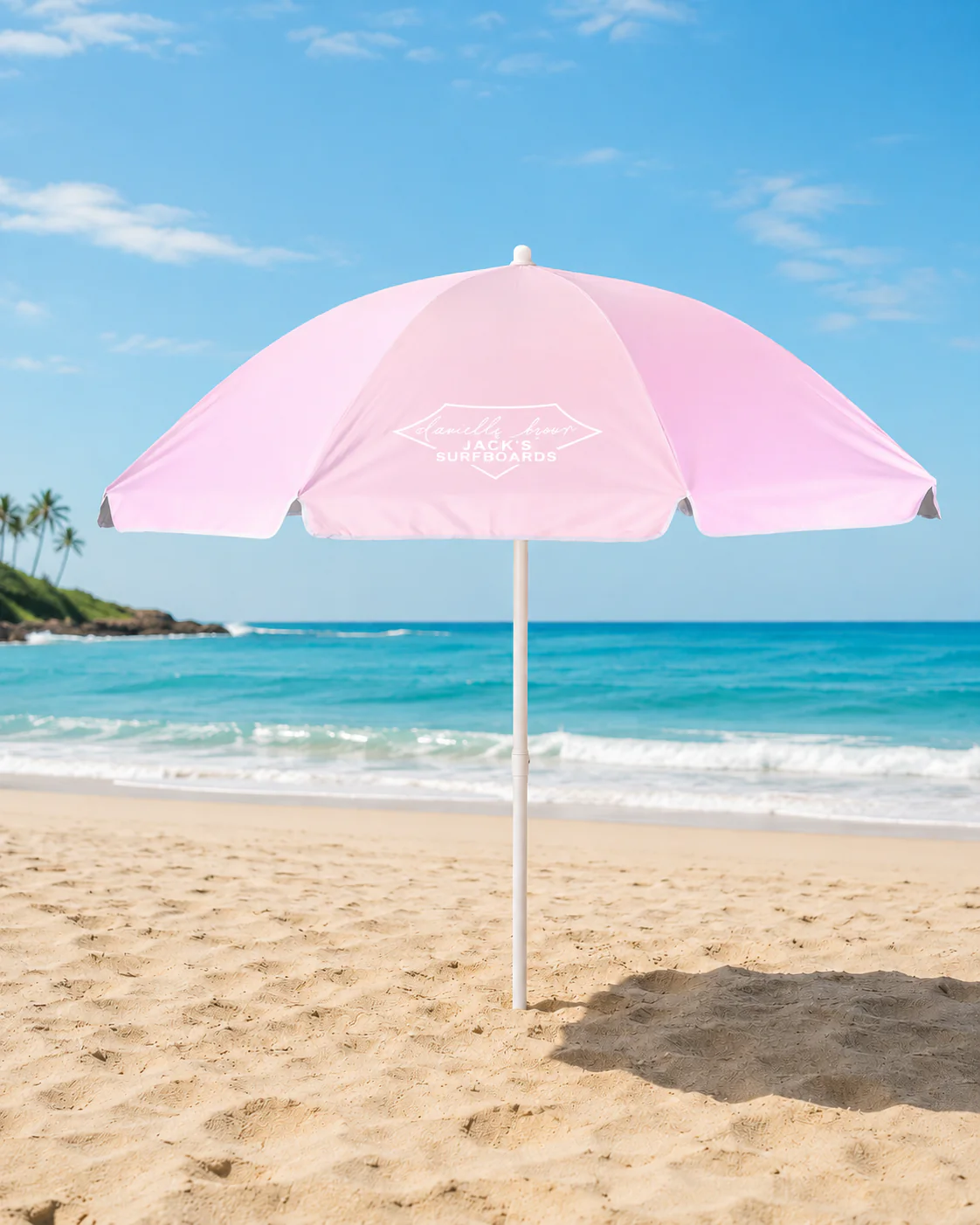 Danielle Brown Beach Umbrella - Strawberry - Image 2