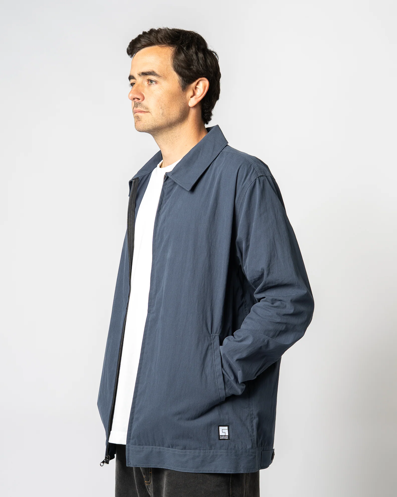 Dansby Zip-Up Jacket - Navy - Image 2