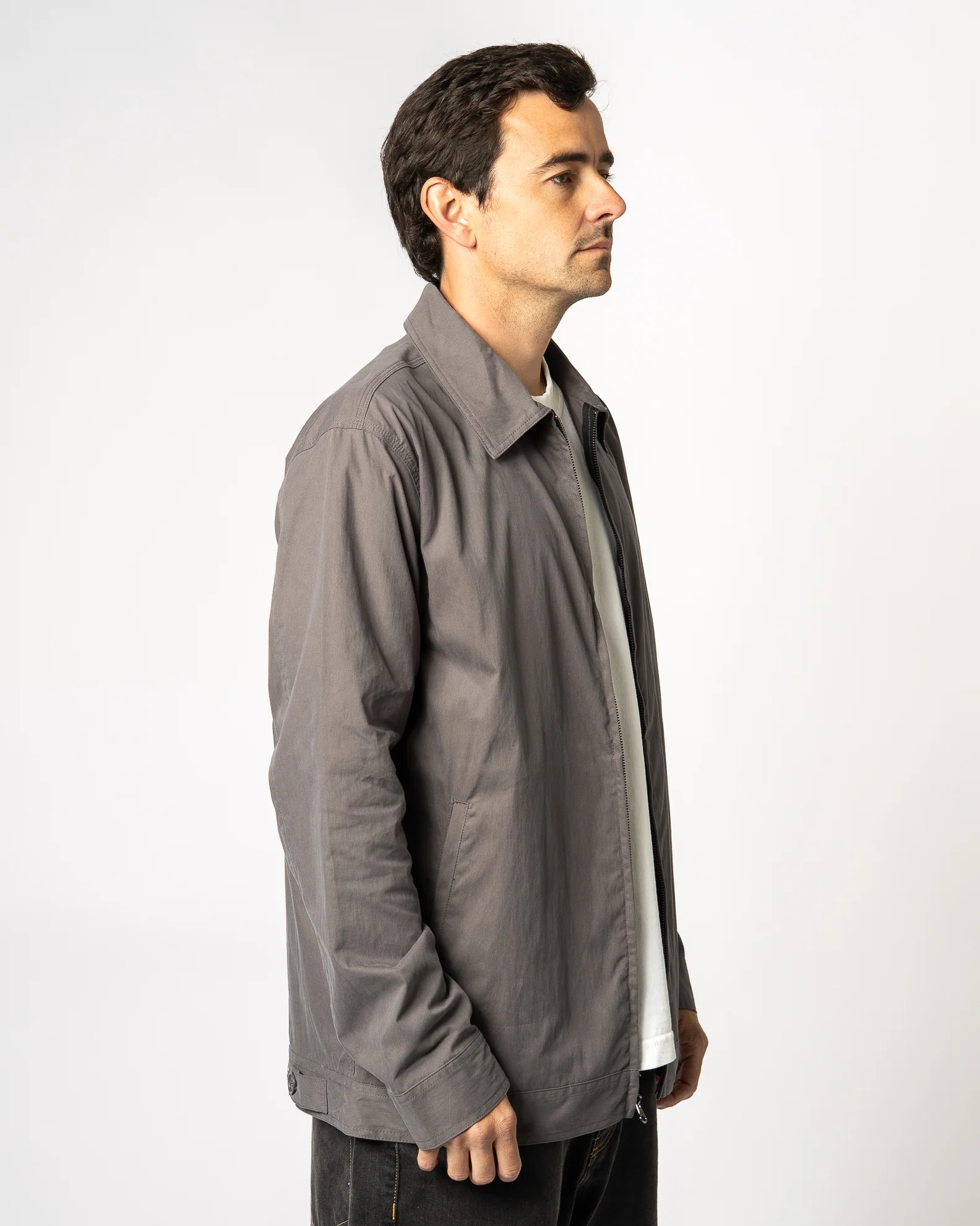 Dansby Zip-Up Jacket - Charcoal - Image 3