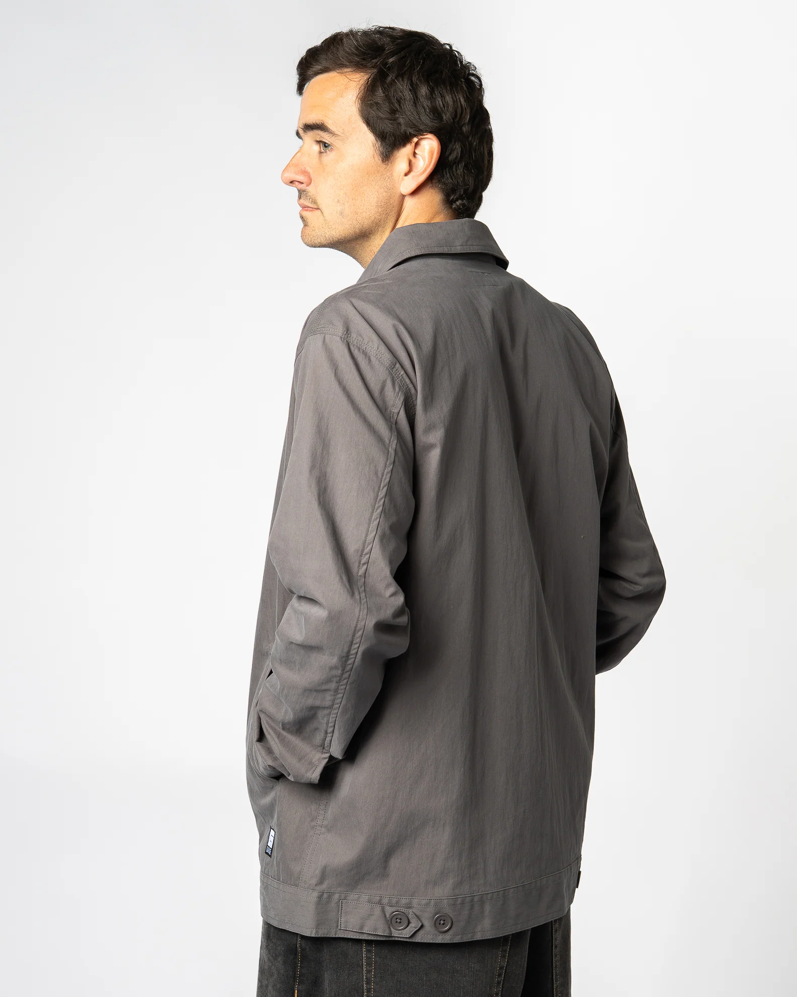 Dansby Zip-Up Jacket - Charcoal - Image 5