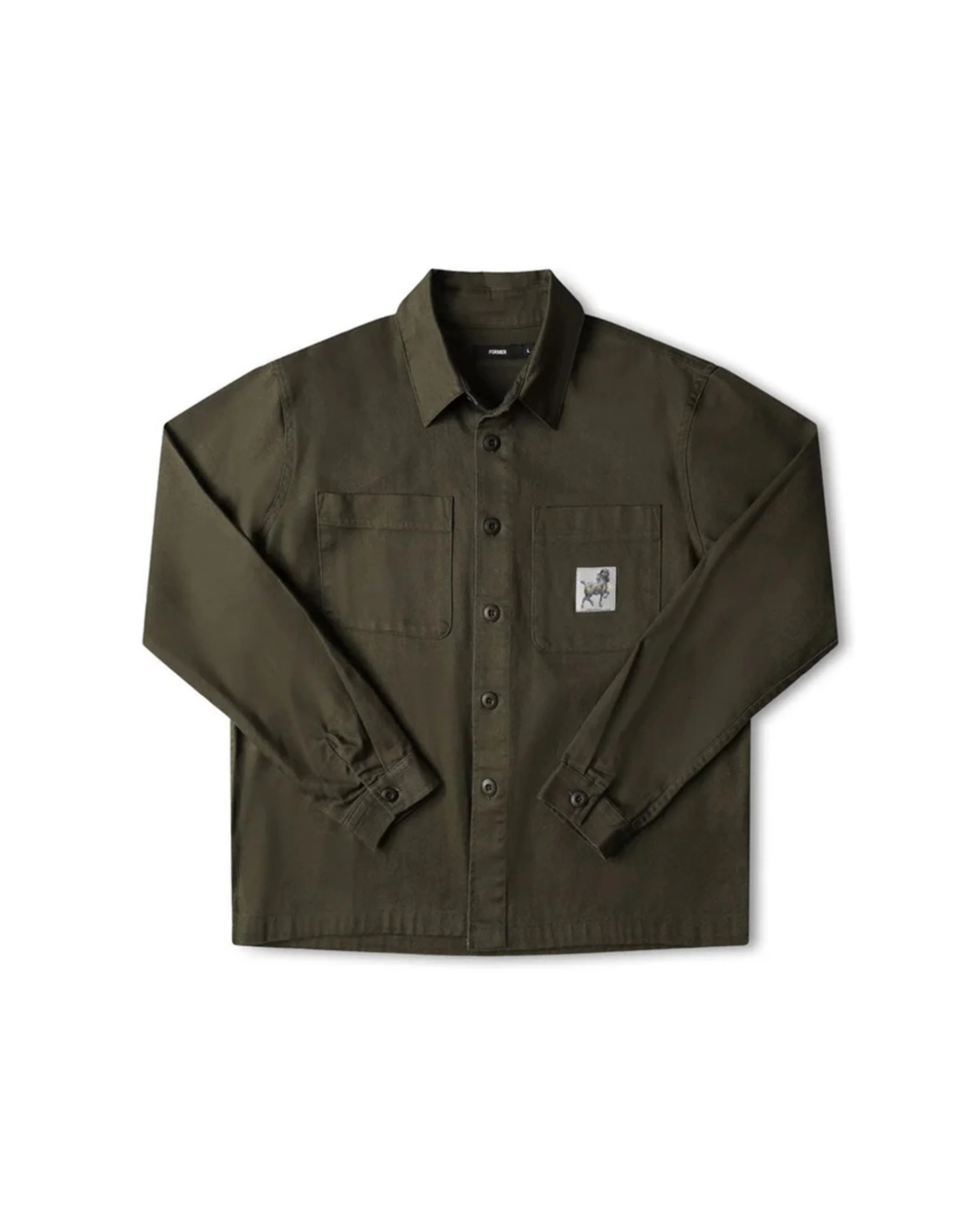 Daring L/S Overshirt - Deep Olive