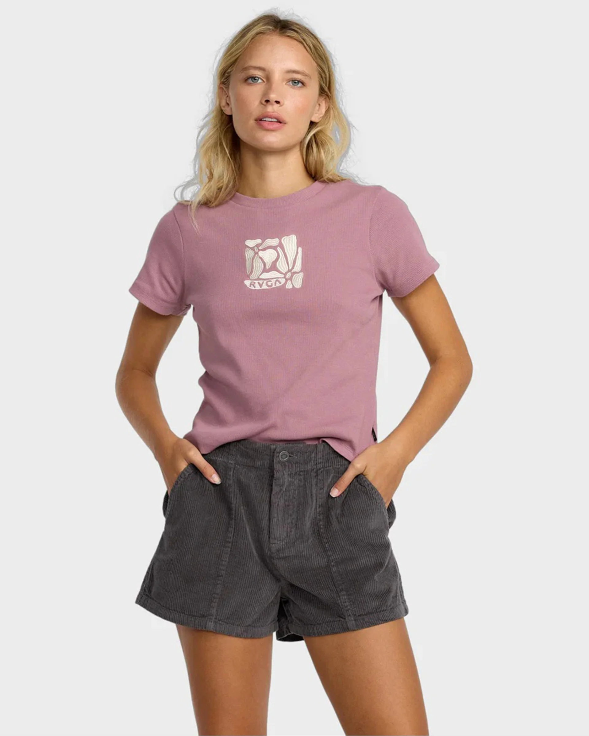 Daylight Elastic Waist Corduroy Short - Gravel