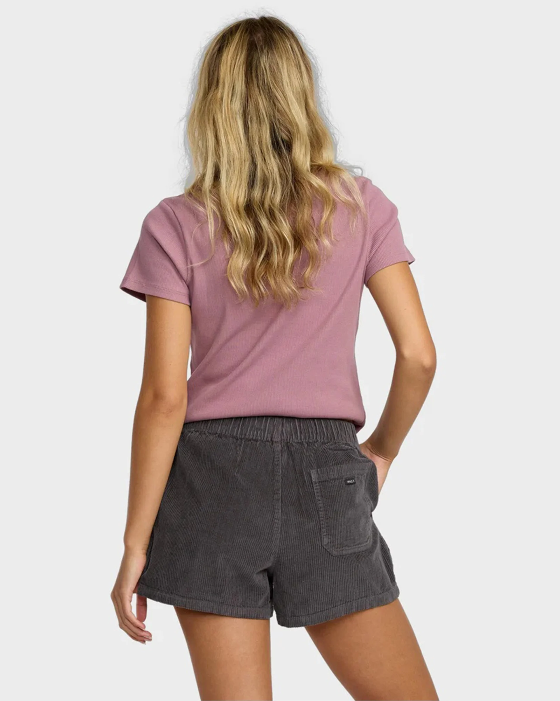 Daylight Elastic Waist Corduroy Short - Gravel - Image 2