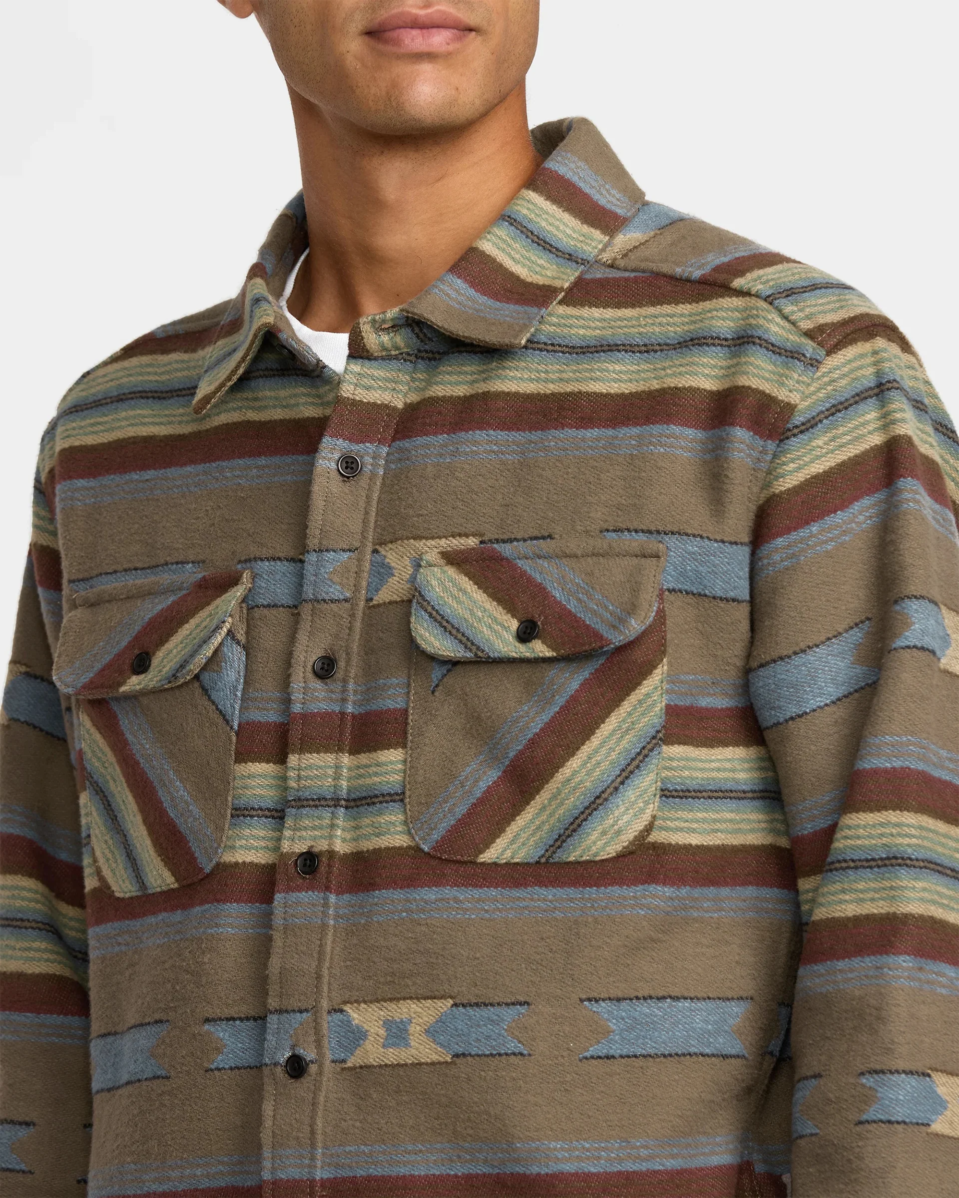 Dayshift Blanket Flannel L/S Shirt - Mushroom - Image 4