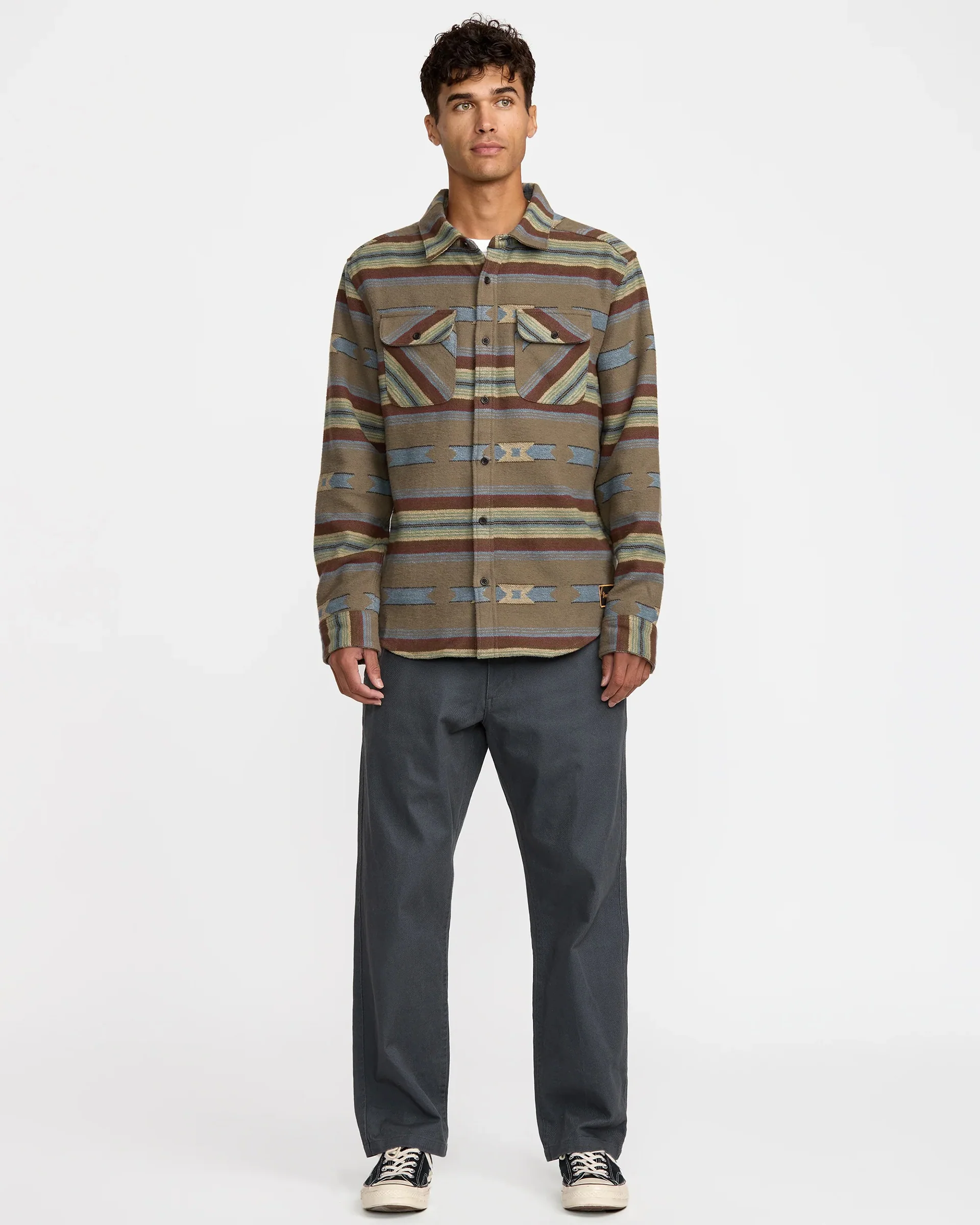 Dayshift Blanket Flannel L/S Shirt - Mushroom - Image 5