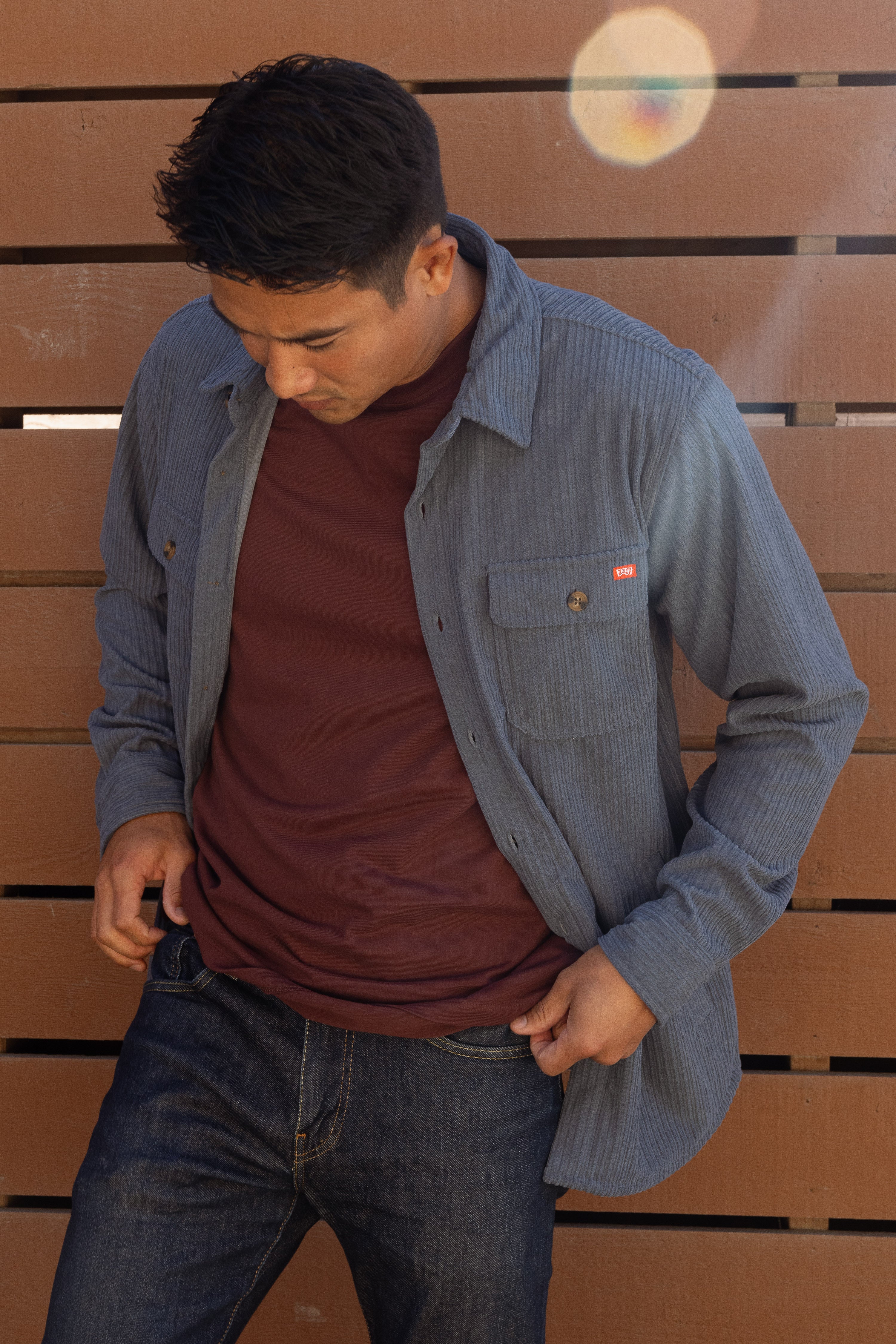 Delgado Cord Jacket - Blue - Image 3