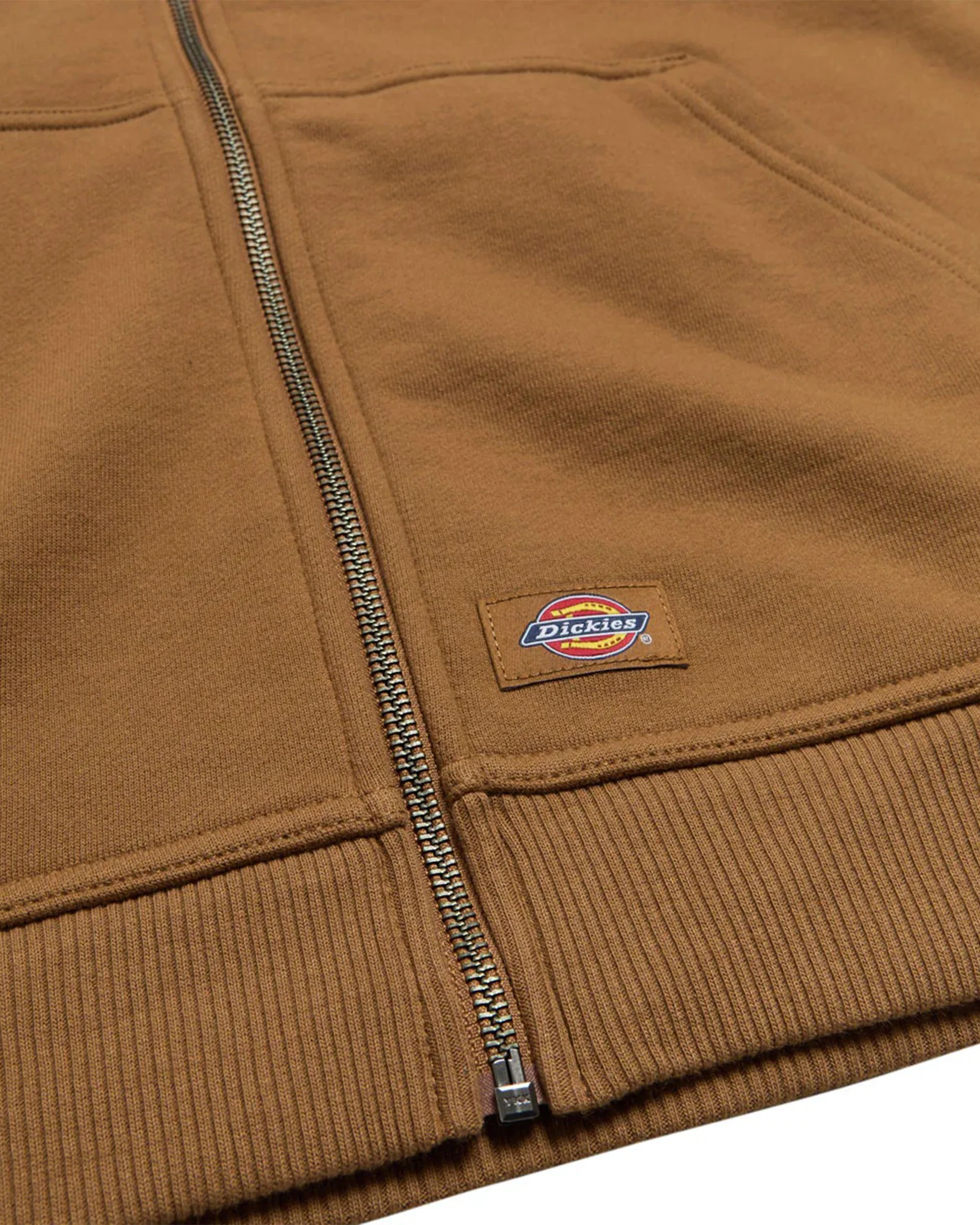Dickies x Thrasher Zip Up Hoodie - Brown Duck - Image 3