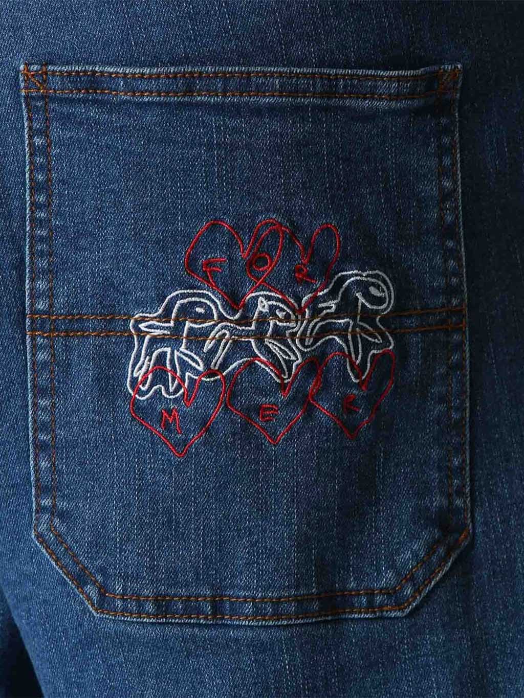 Distend Double Knee Denim Pant - Dark Blue - Image 3