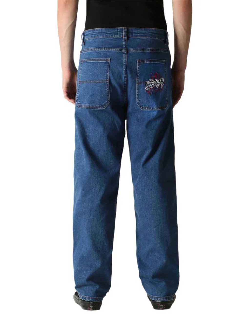 Distend Double Knee Denim Pant - Dark Blue - Image 4