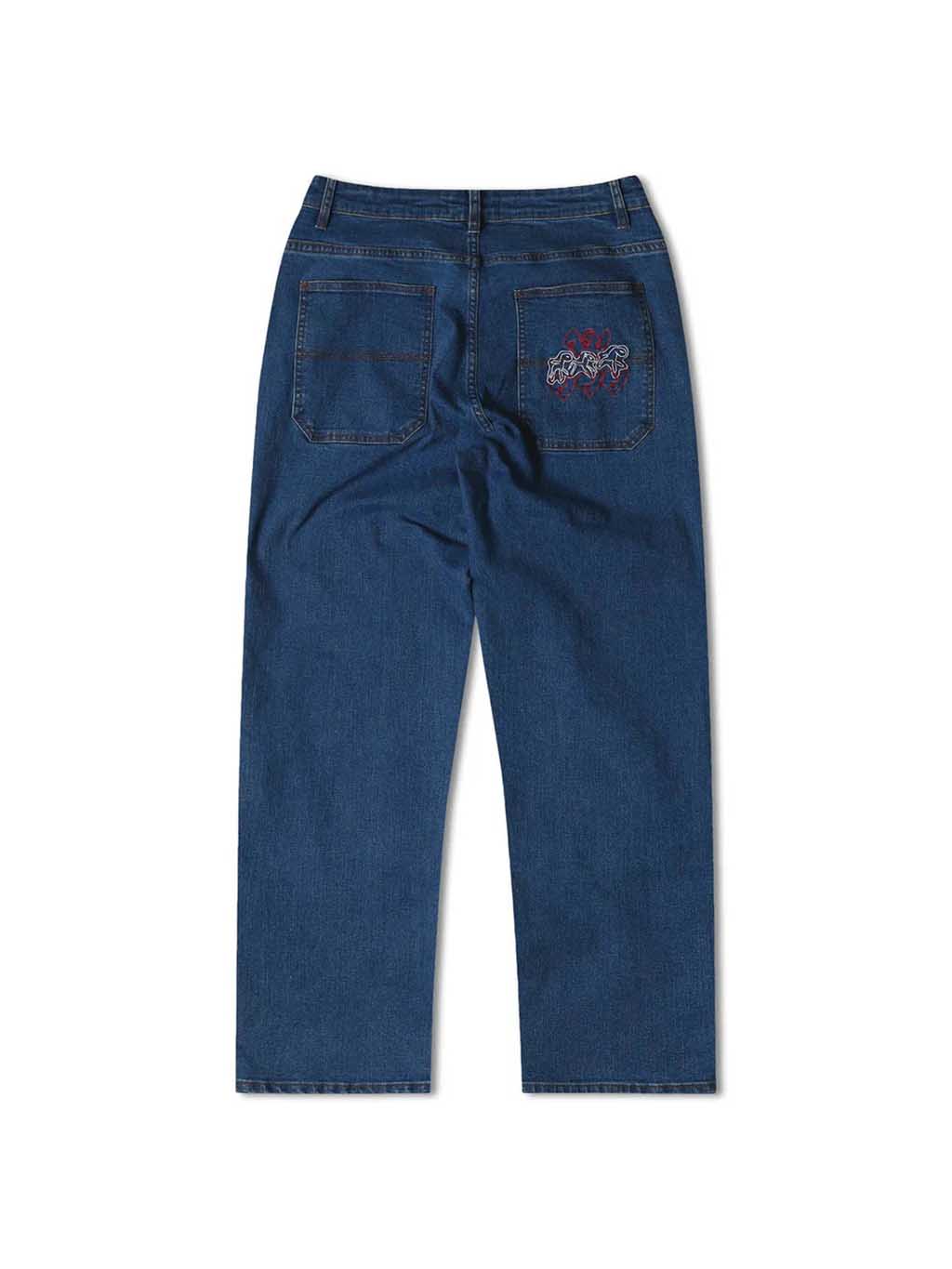 Distend Double Knee Denim Pant - Dark Blue - Image 6