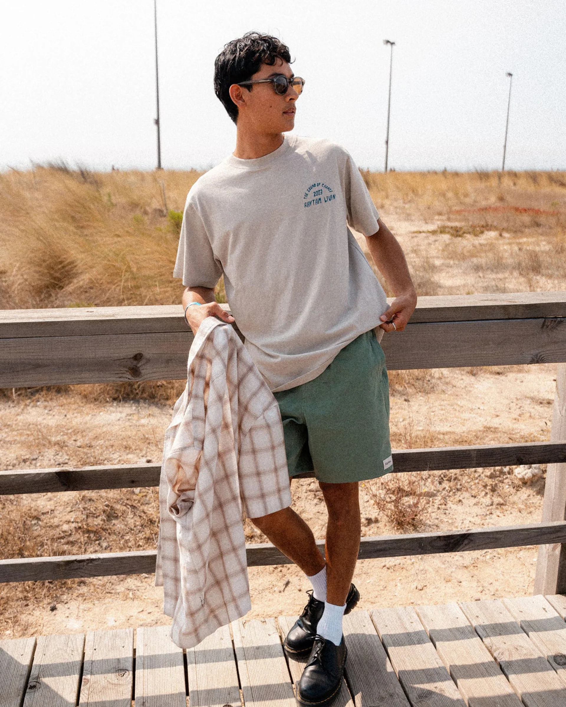 Down Under Slub S/S T-Shirt - Stone - Image 3