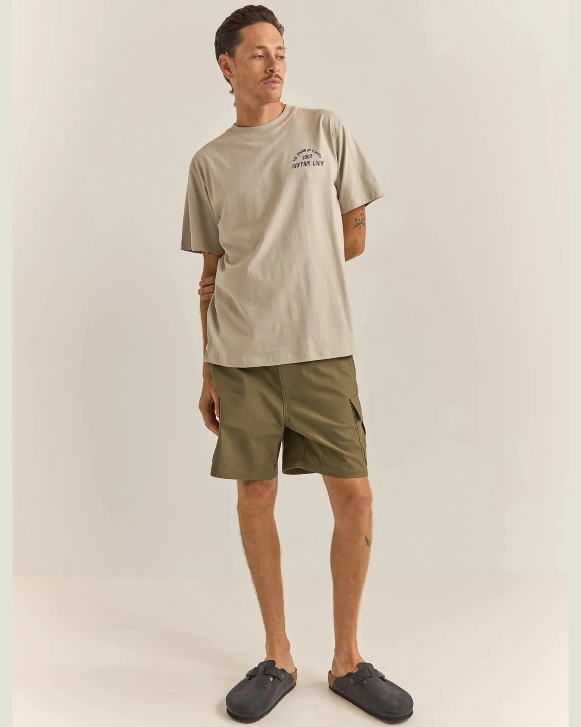Down Under Slub S/S T-Shirt - Stone - Image 6