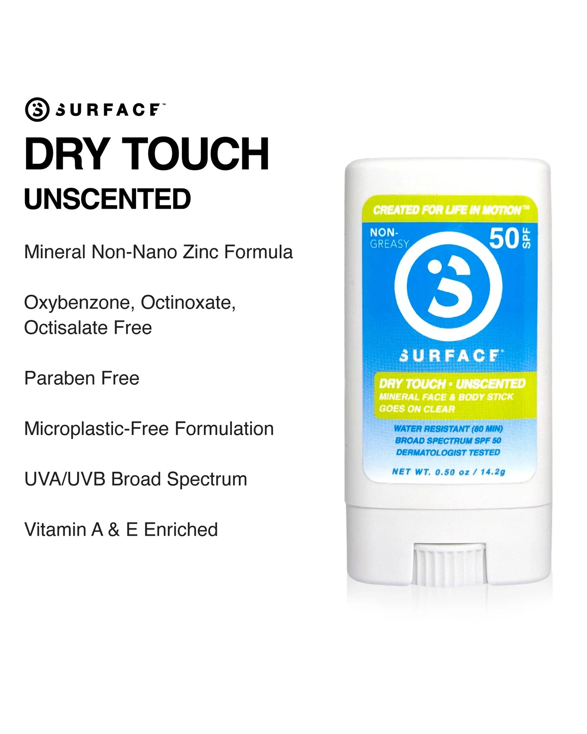 Dry Touch SPF 50 Mineral Face Stick 0.5 oz - Unscented - Image 2