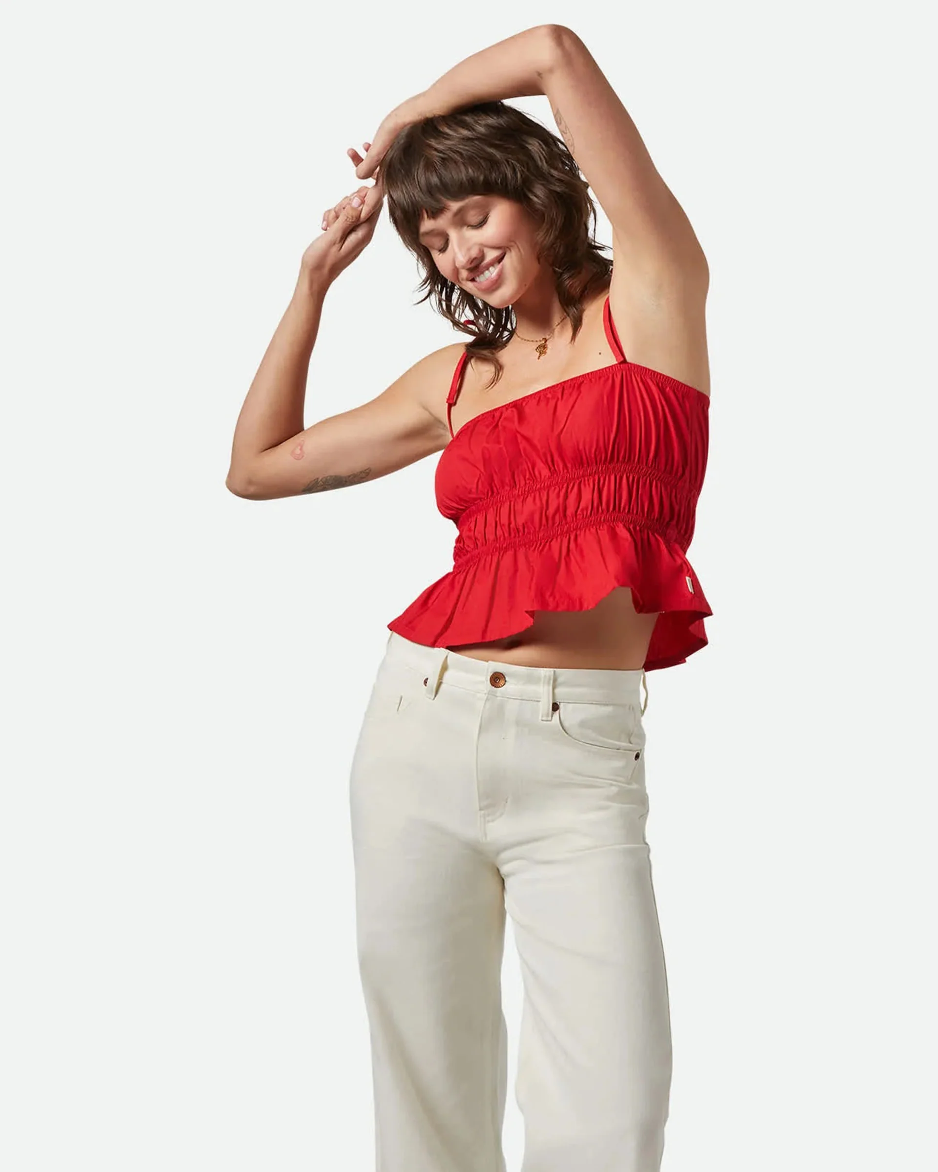 Eden Smocked Top - Crimson - Image 4