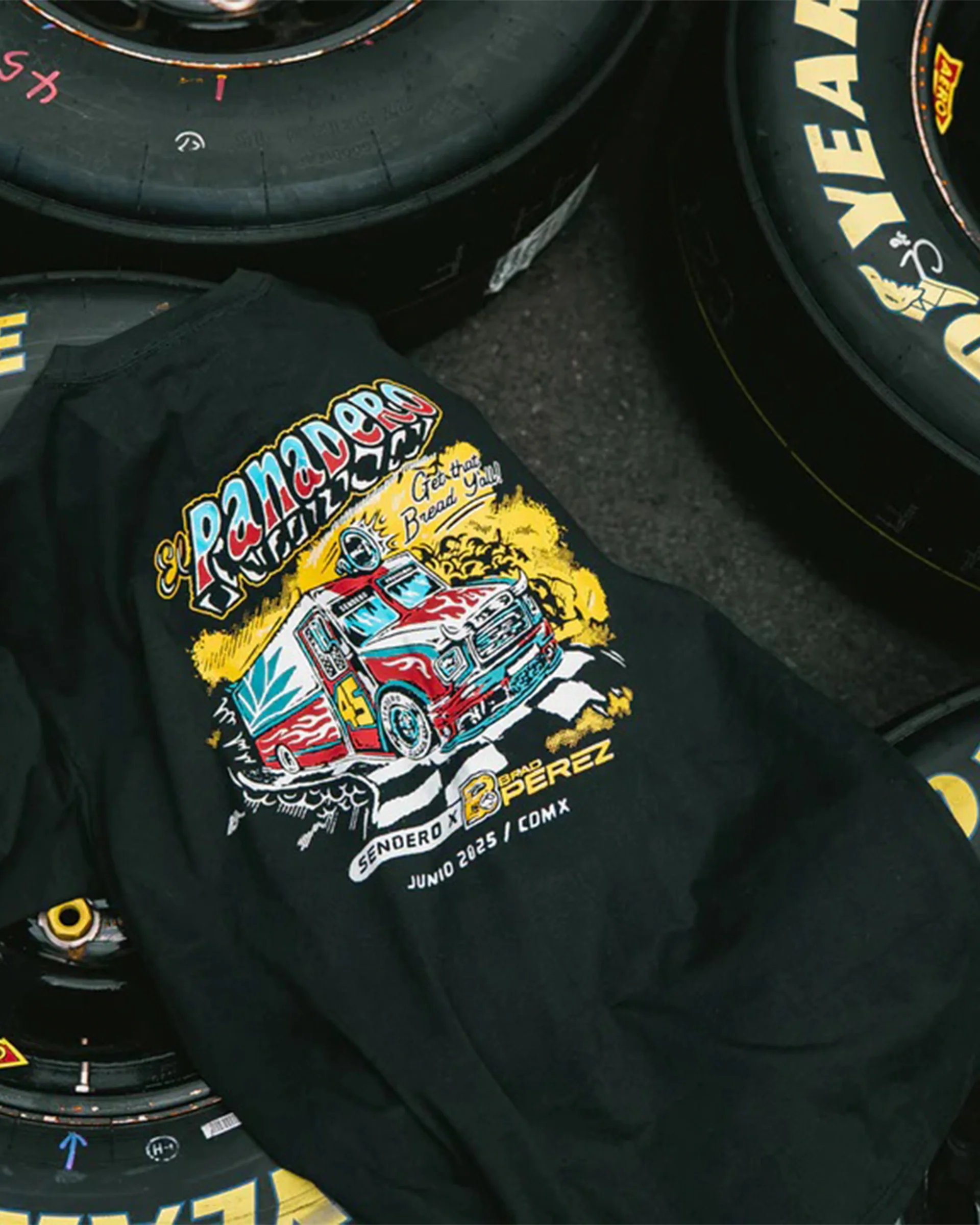 El Panadero Vintage S/S T-Shirt - Black - Image 2