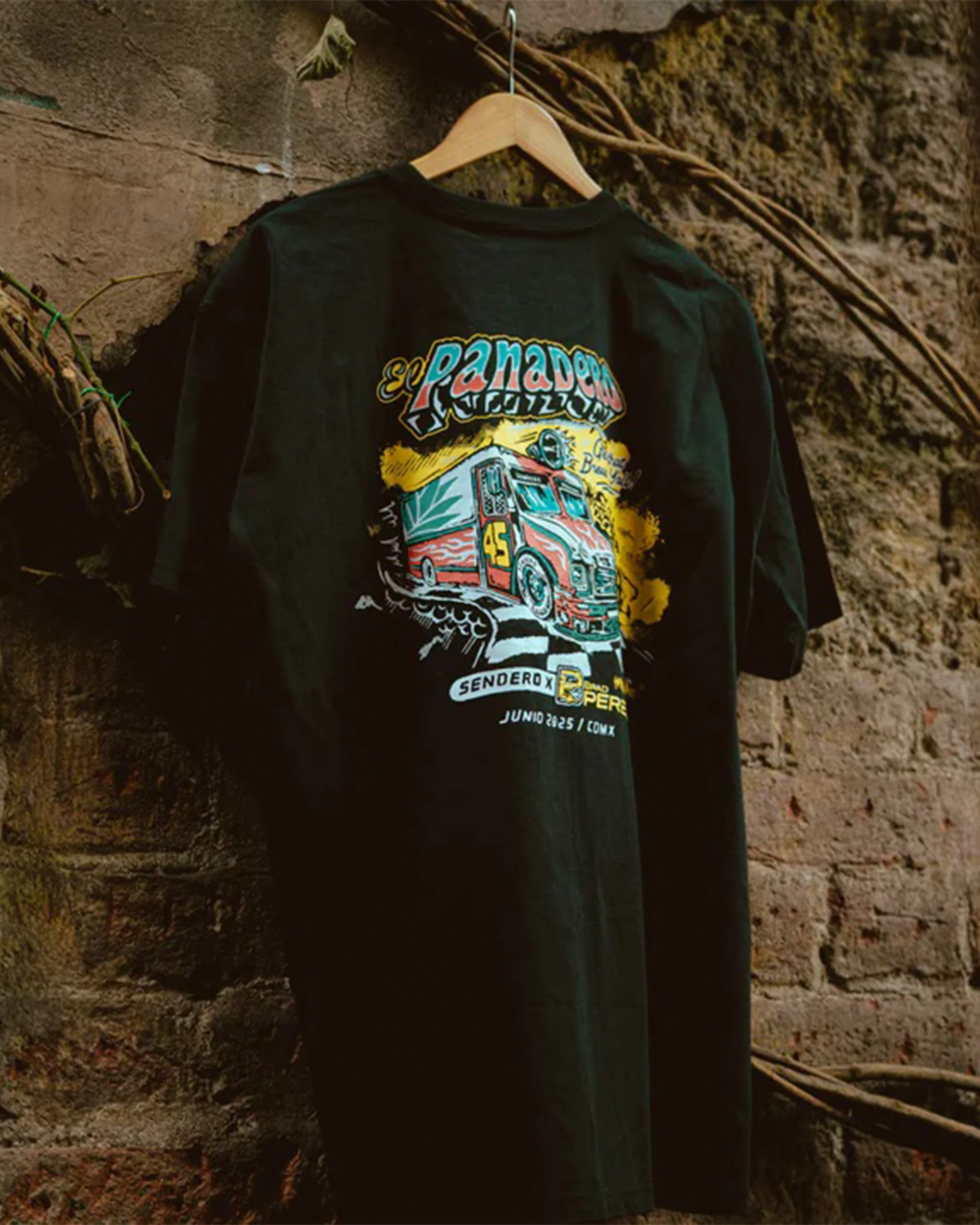 El Panadero Vintage S/S T-Shirt - Black - Image 3