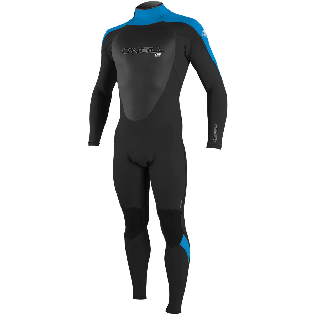 Epic 4/3mm Back Zip Fullsuit - Black/Ocean/Bright Blue