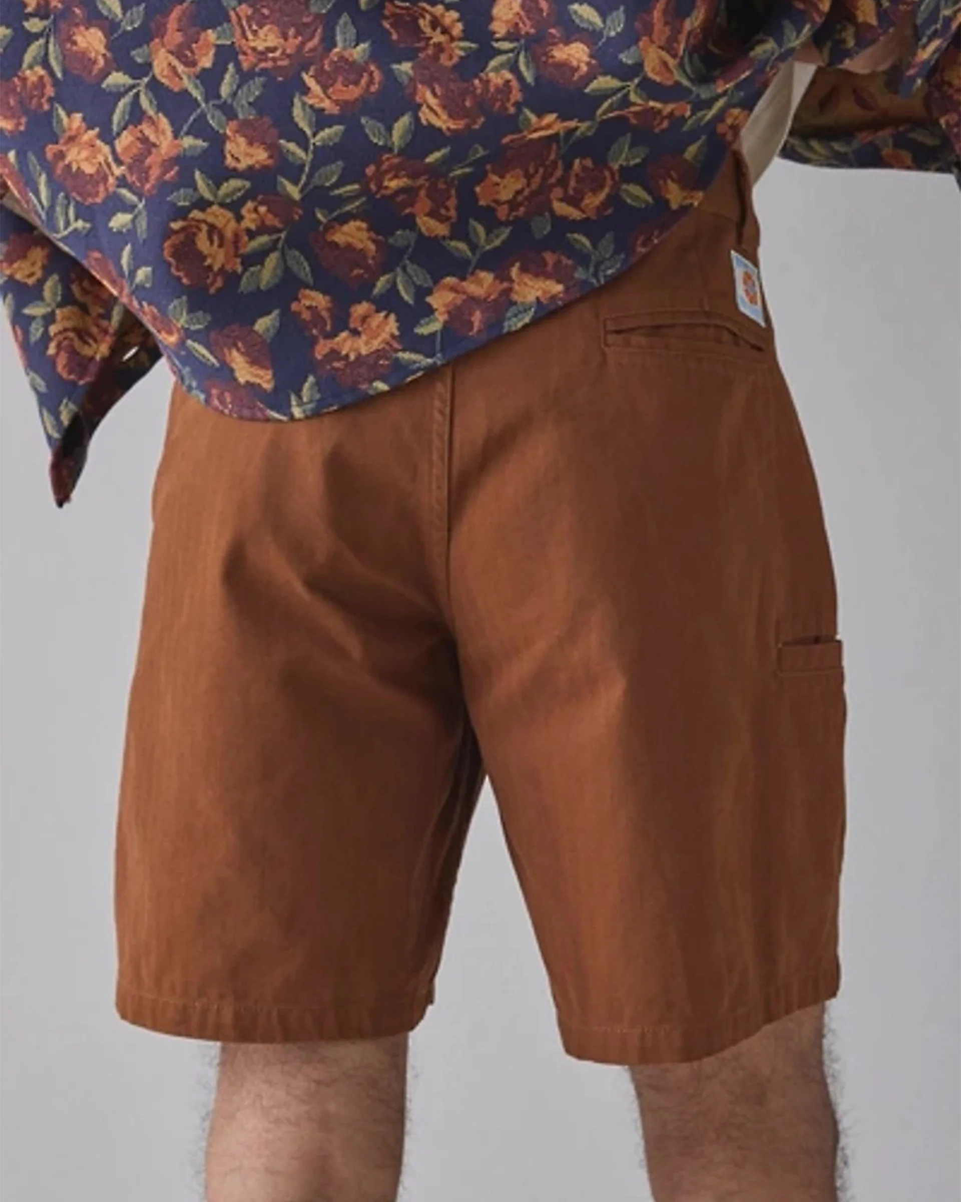 Essential Herringbone Short - Brown - Image 2